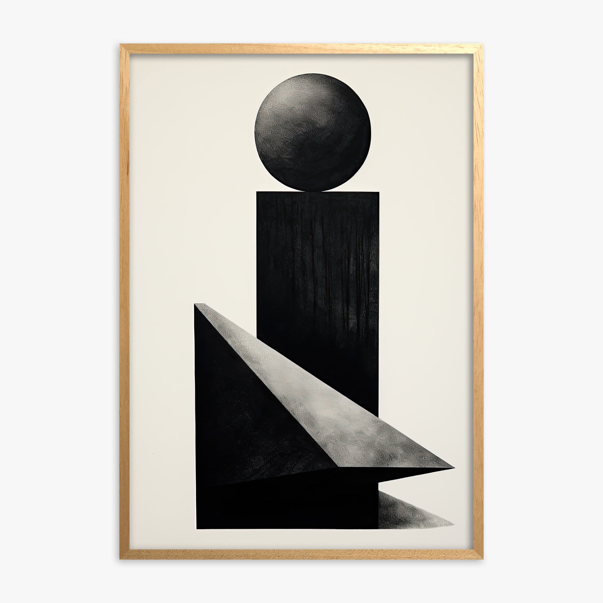 Obsidian Spire, Oak Framed Poster With Oak Frame
