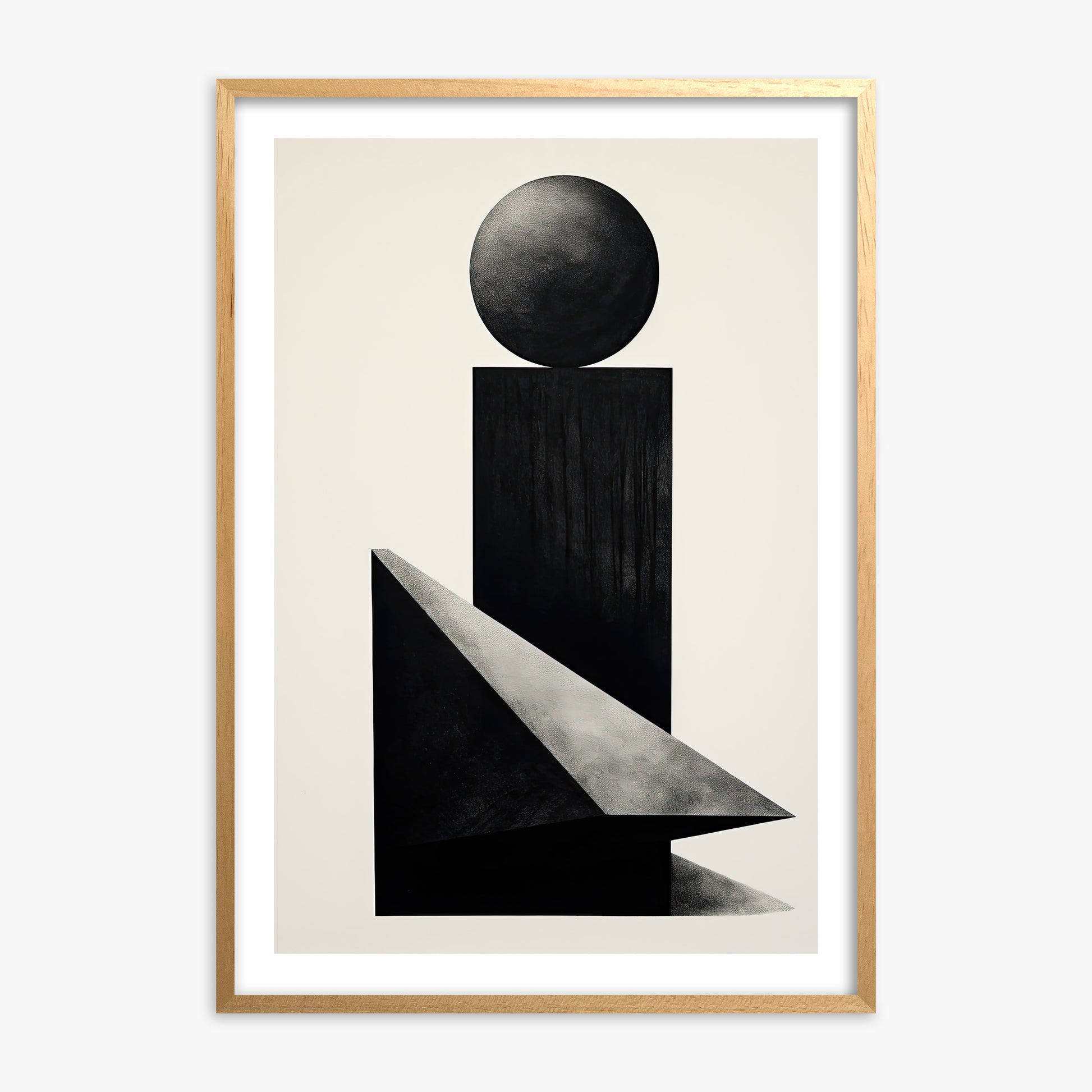 Obsidian Spire, Oak Framed Poster With Oak Frame