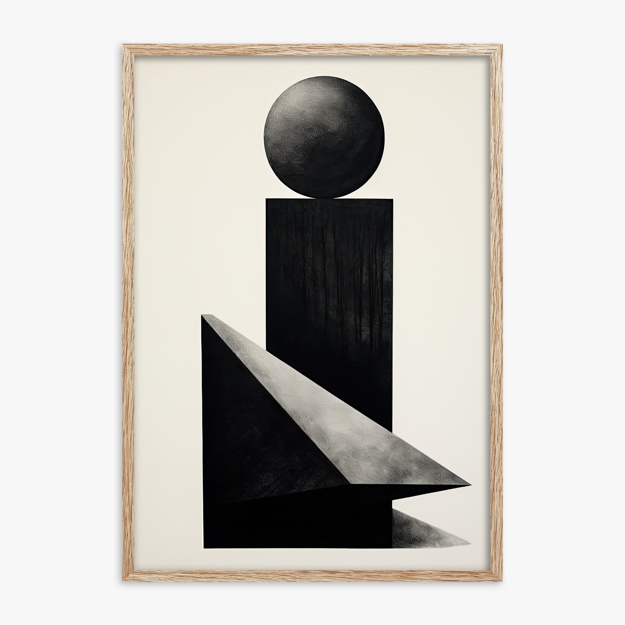 Obsidian Spire, 70x100cm Framed Art Reproduction With Raw Oak Frame