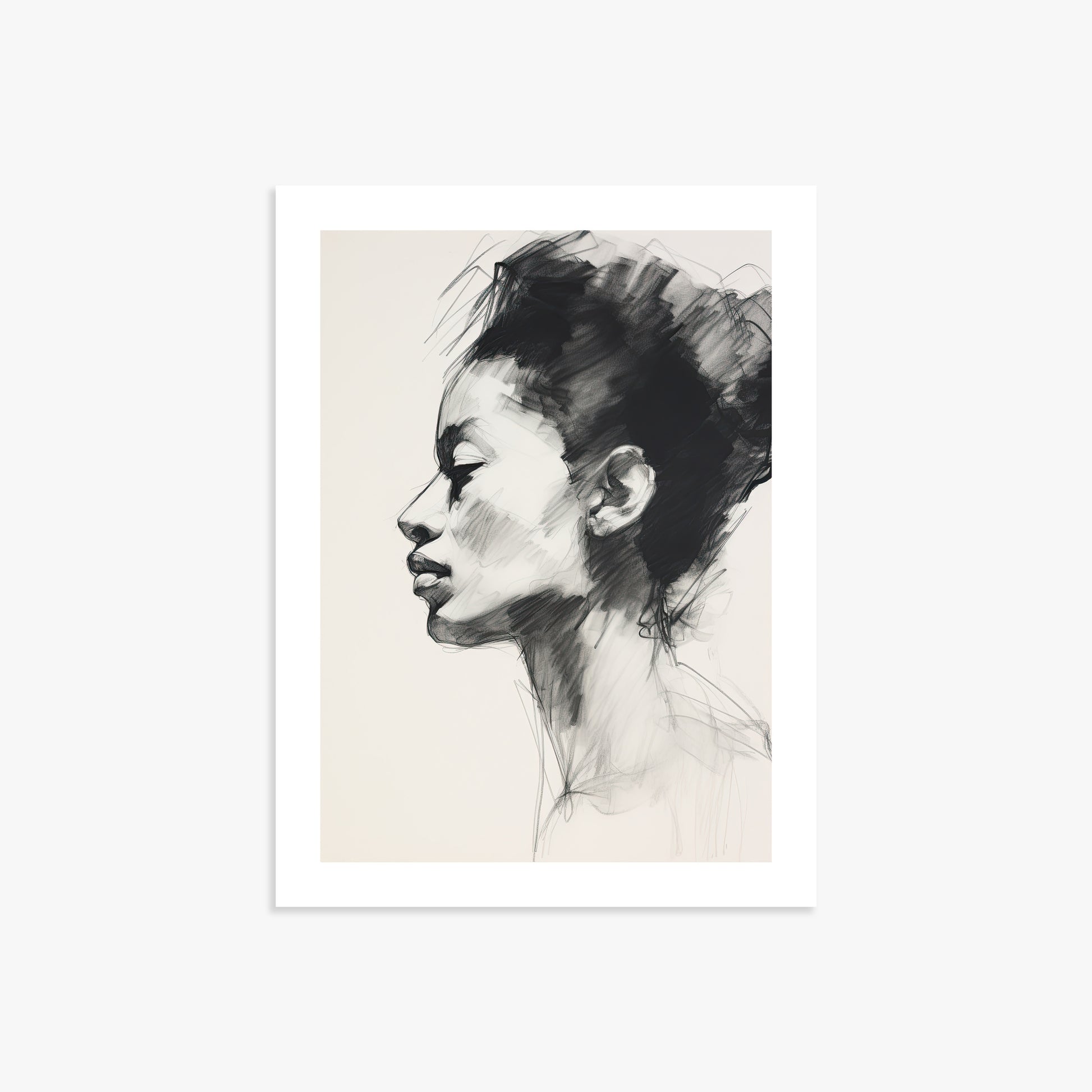 Pensive Silhouette, 30x40cm Printed Poster
