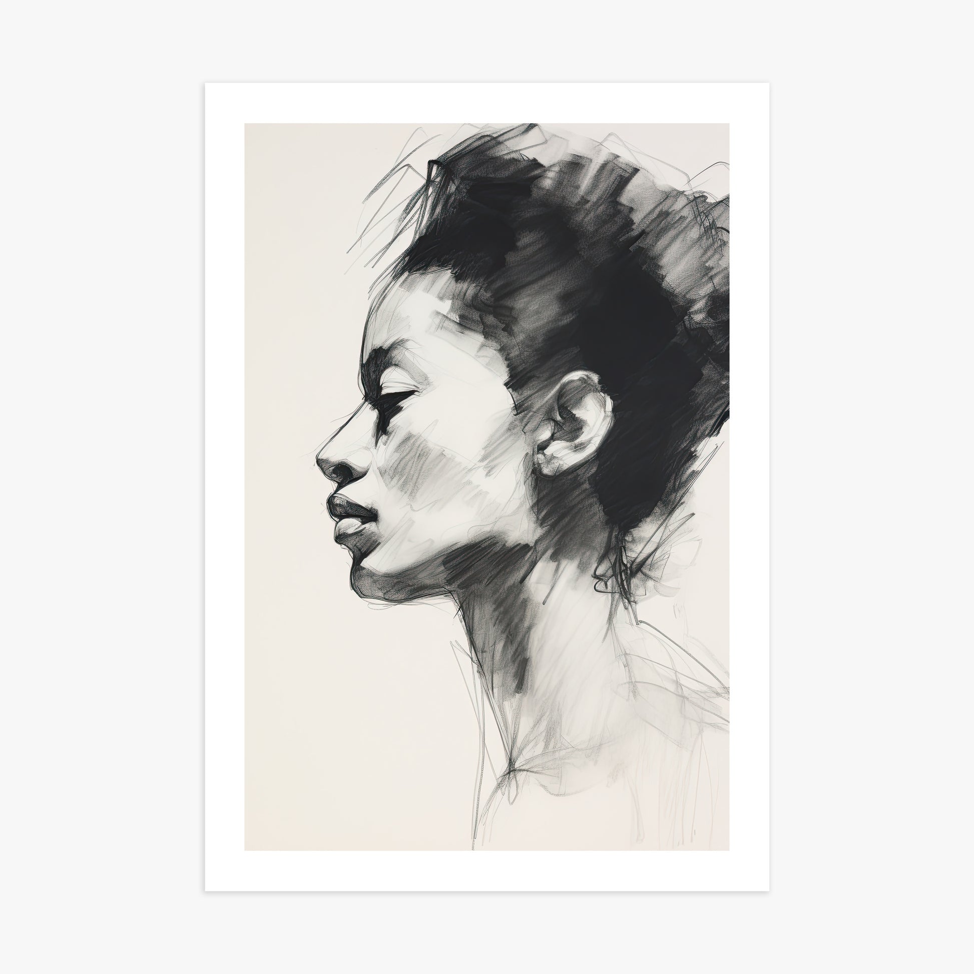 Pensive Silhouette, 70x100cm Printed Poster