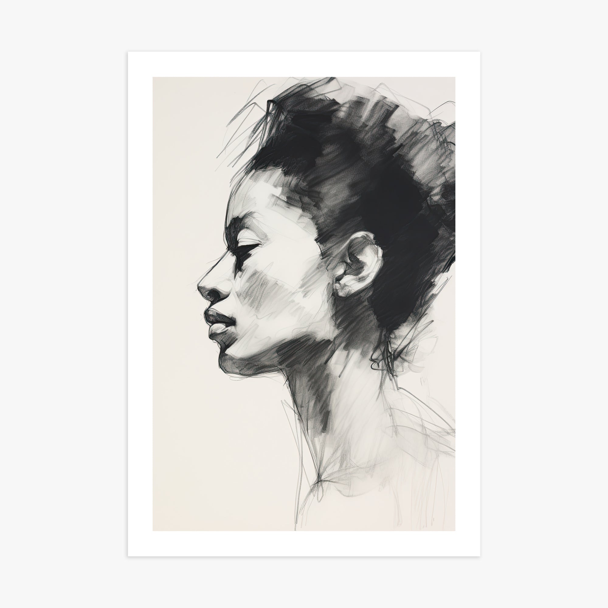 Pensive Silhouette, 70x100cm Printed Poster