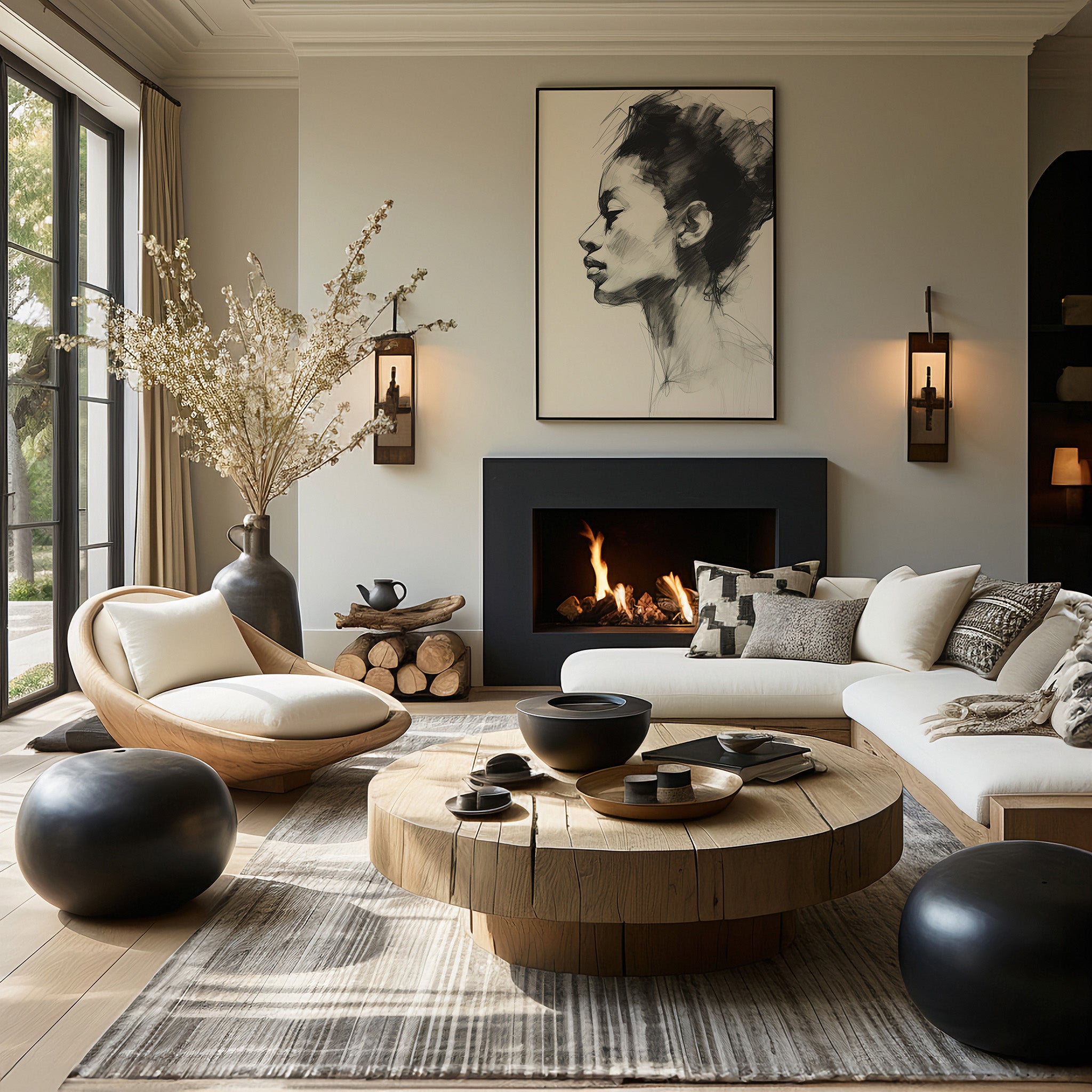 Design Concept No. 39 for Pensive Silhouette Modern Poster Art