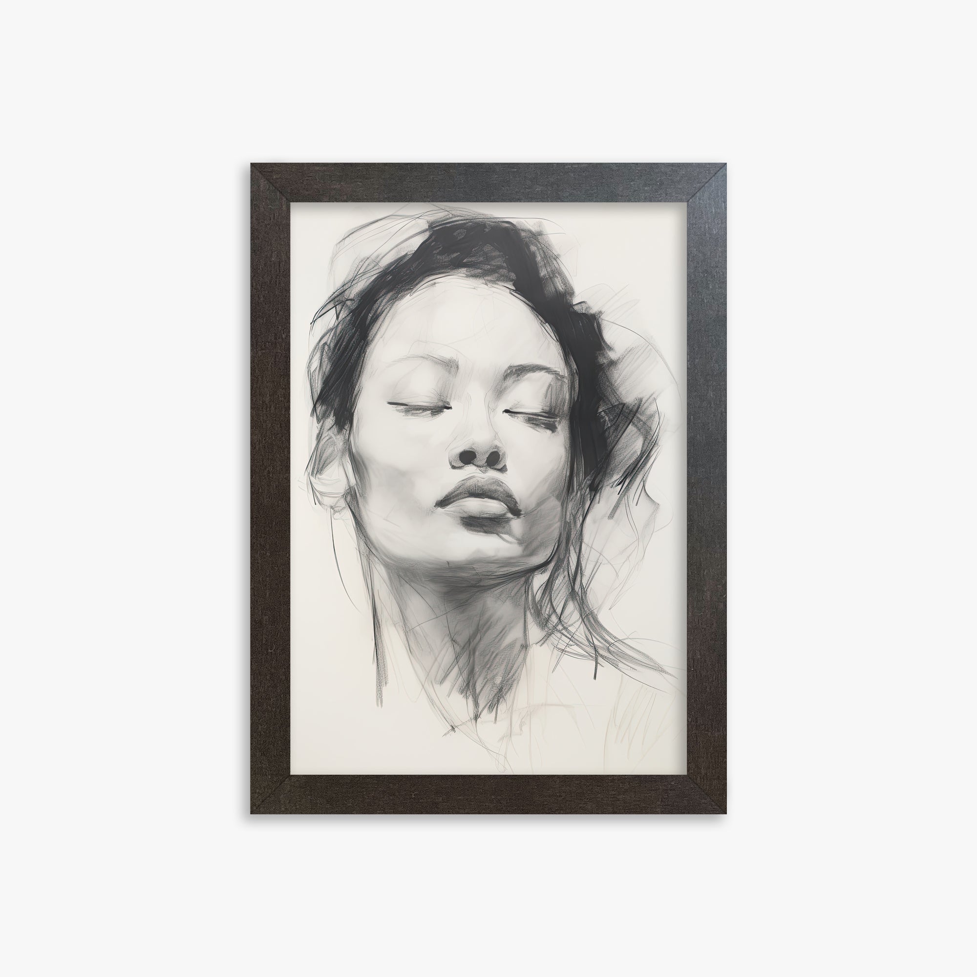 Tranquil Essence, 21x30cm Framed Art Reproduction With Espresso Frame