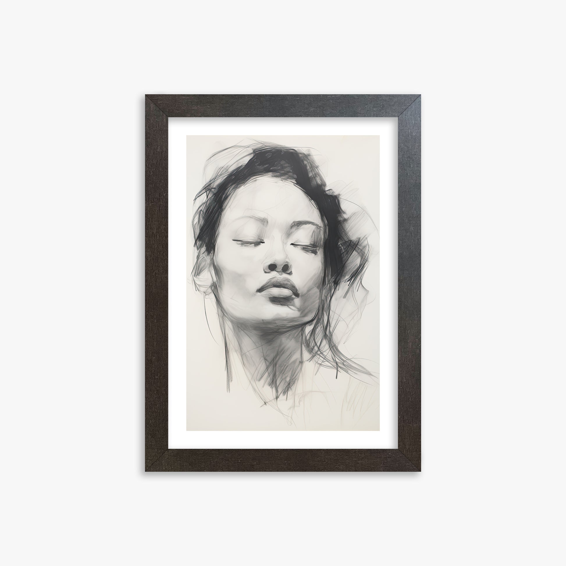 Tranquil Essence, 21x30cm Framed Art Reproduction With Espresso Frame
