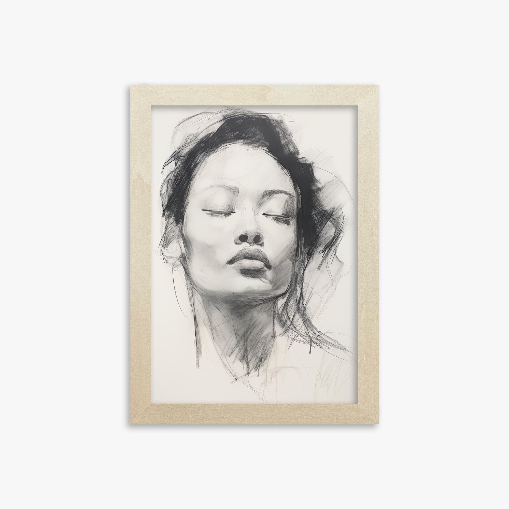 Tranquil Essence, 21x30cm Framed Art Reproduction With Lime Wood Frame