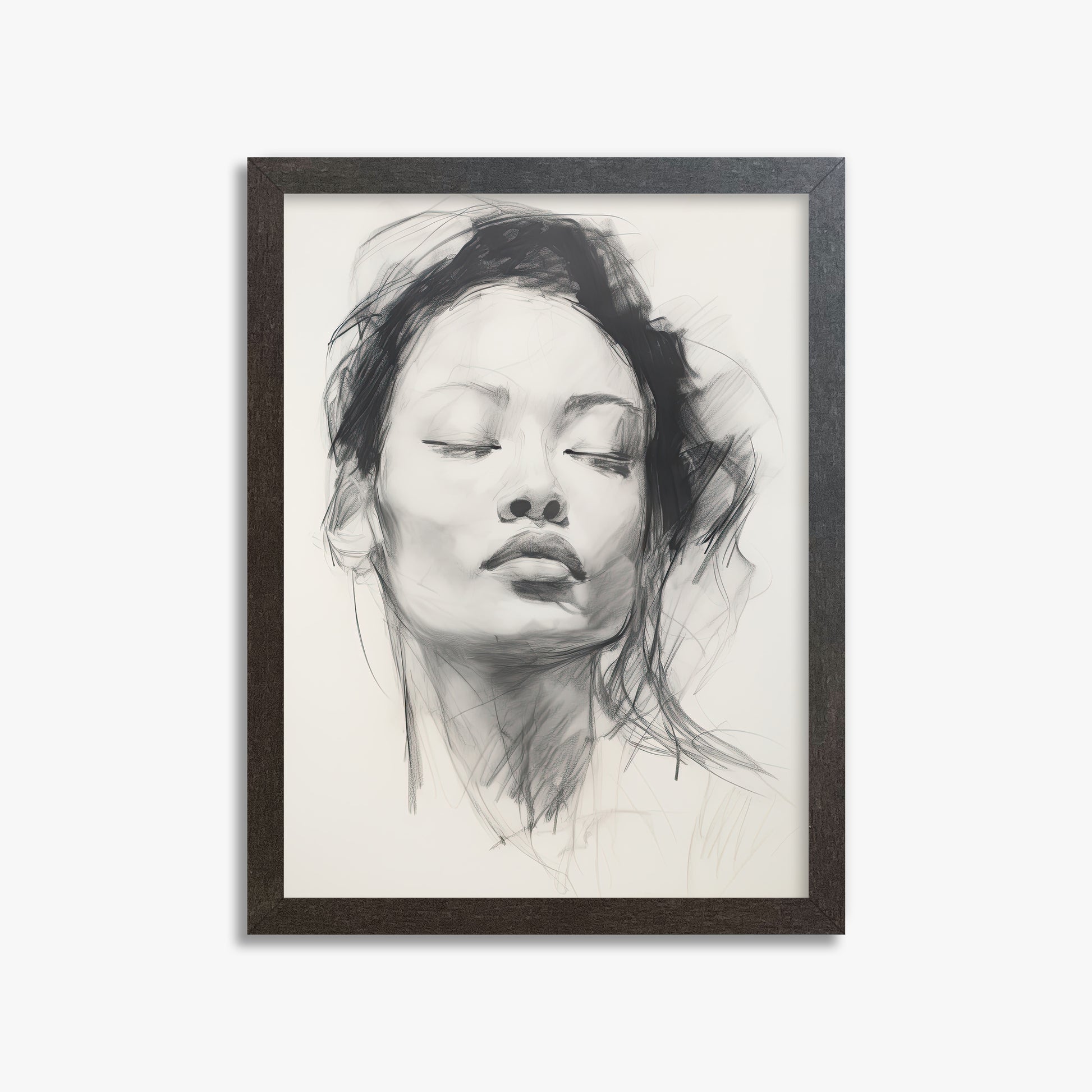 Tranquil Essence, 30x40cm Framed Art Reproduction With Espresso Frame