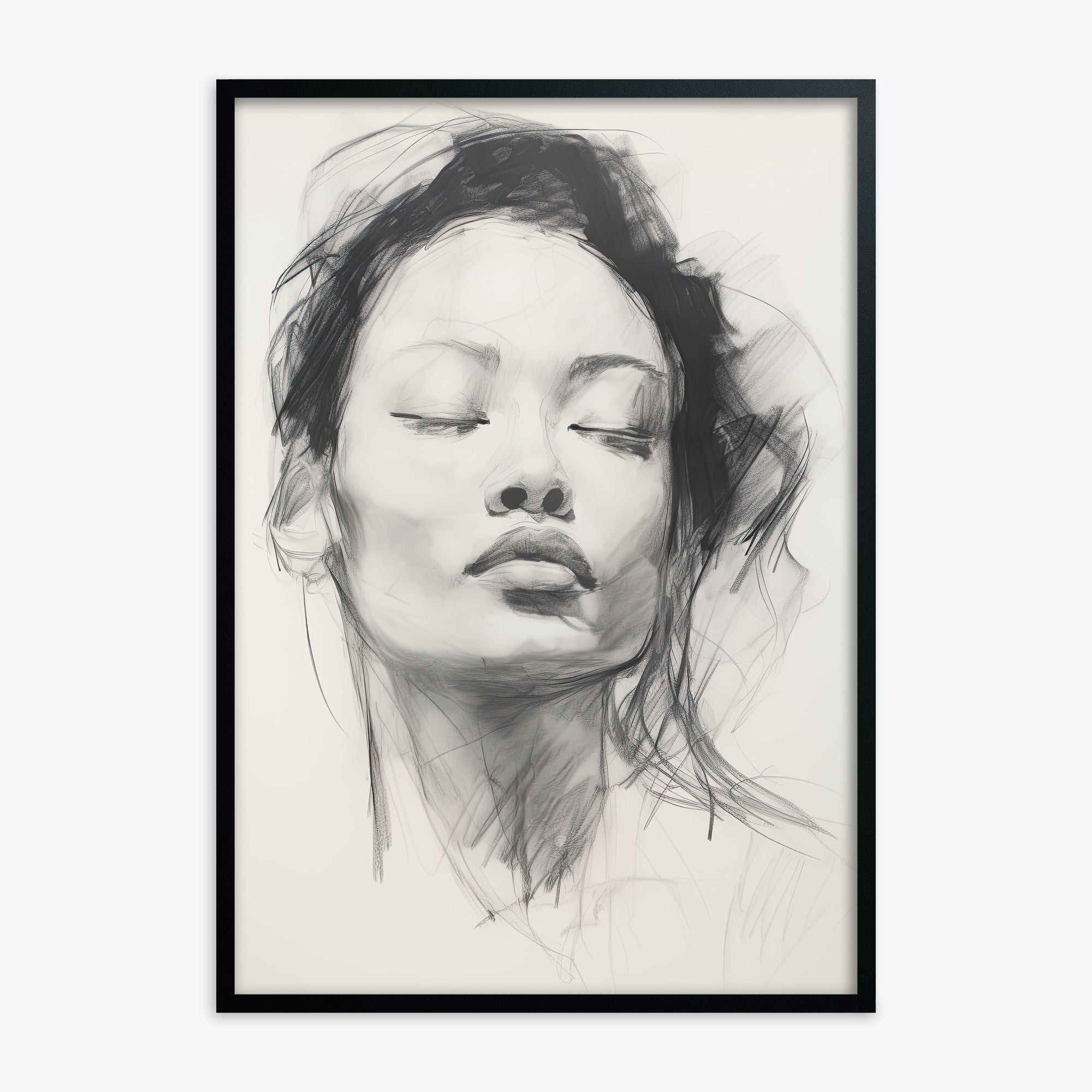 Tranquil Essence, Black Framed Poster With Black Frame