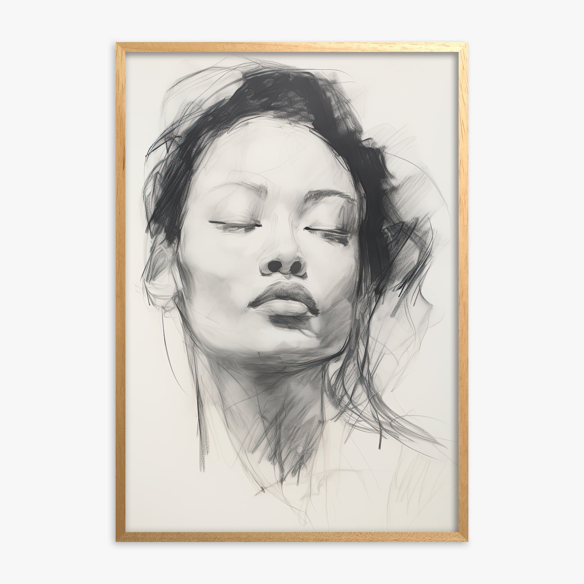 Tranquil Essence, Oak Framed Poster With Oak Frame