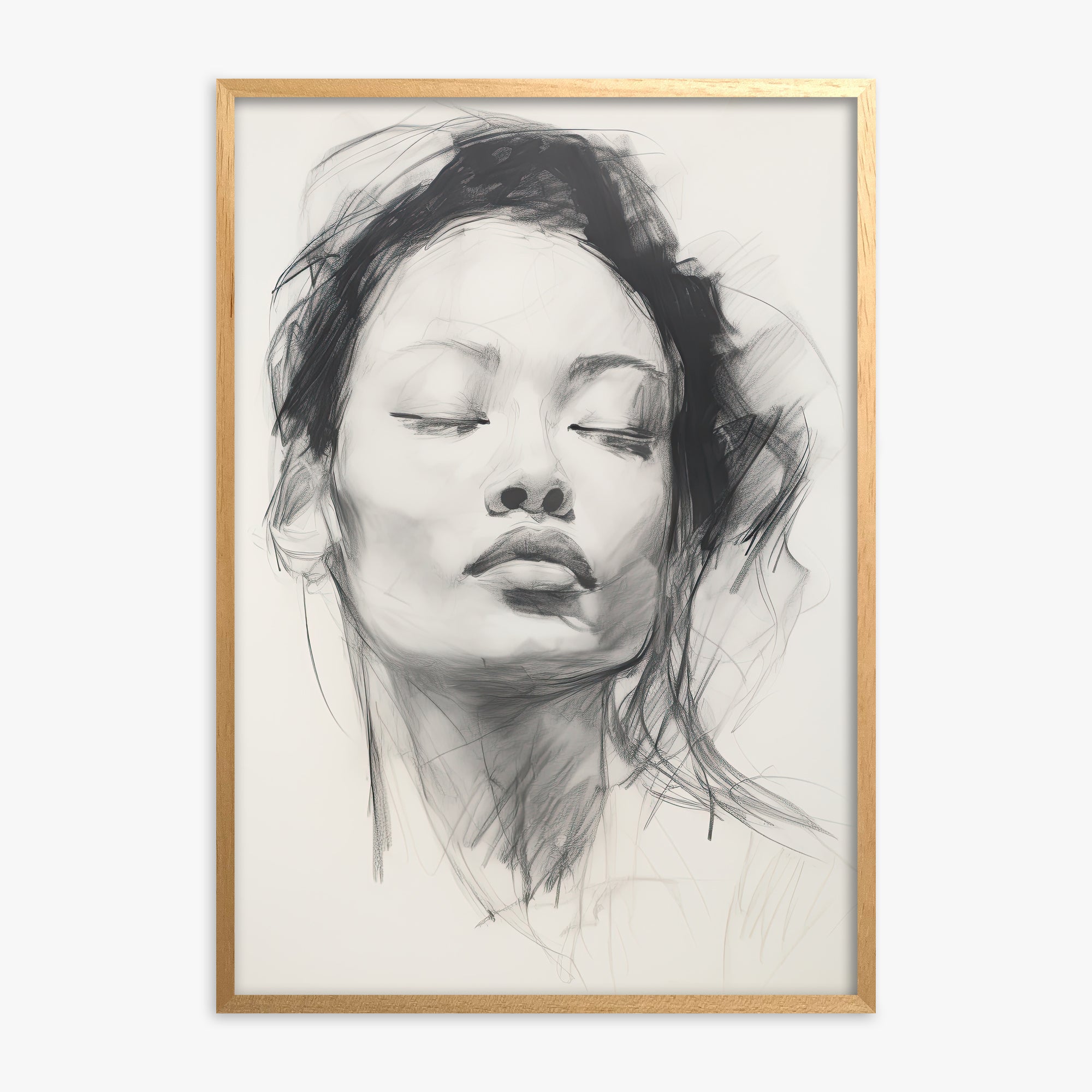 Tranquil Essence, Oak Framed Poster With Oak Frame