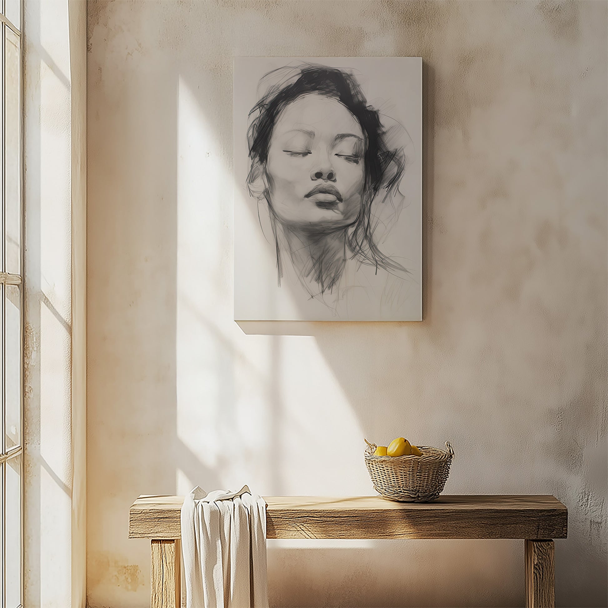 Design Concept No. 54 for Tranquil Essence Japanese Satin Canvas Wall Art