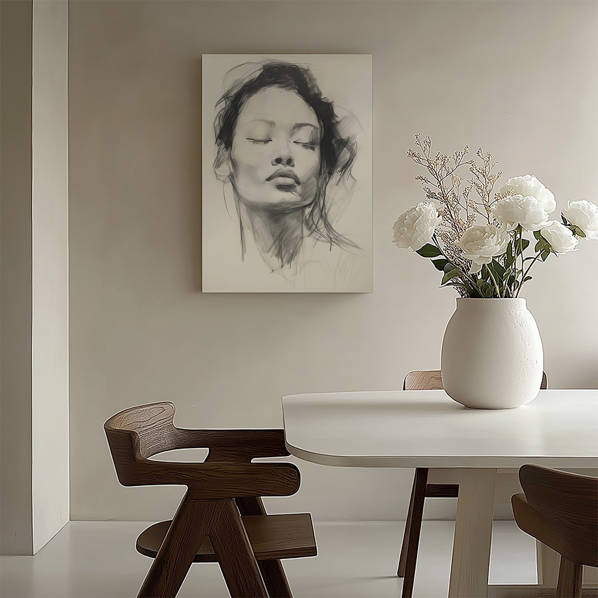 Design Concept No. 58 for Tranquil Essence Japanese Satin Canvas Wall Art
