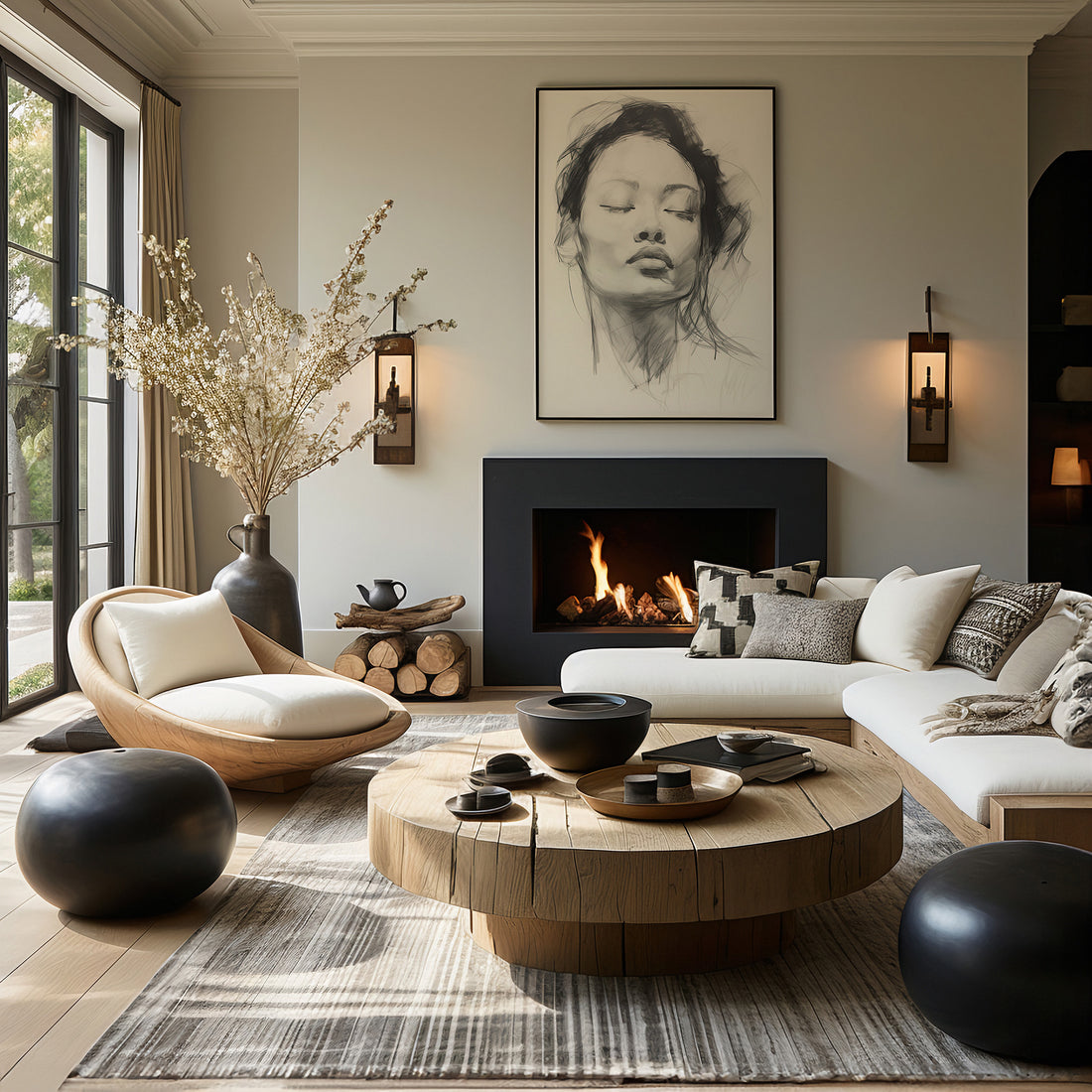Tranquil Essence, 50x70cm Framed Poster With Black Frame