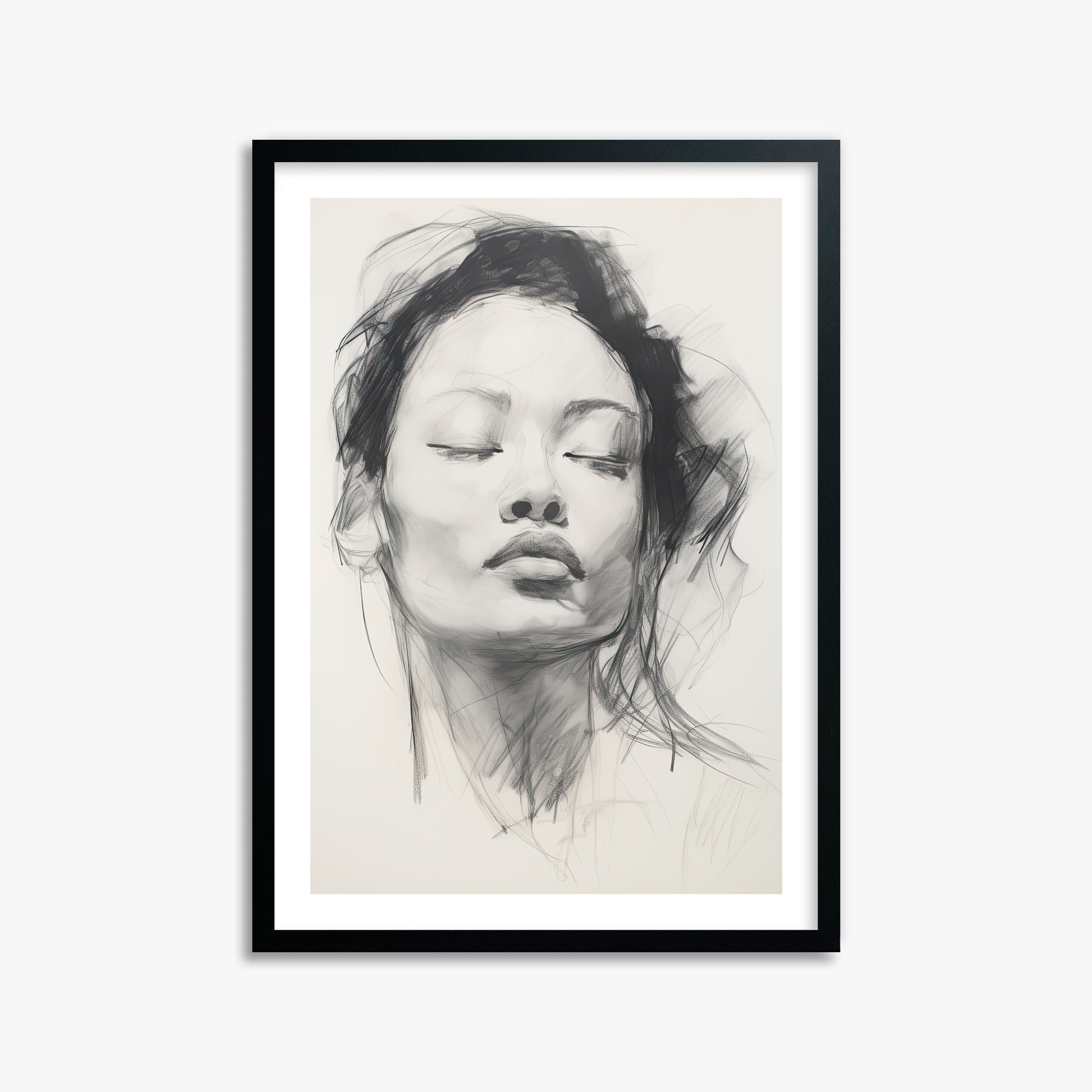 Tranquil Essence, 50x70cm Black Framed Art Reproduction