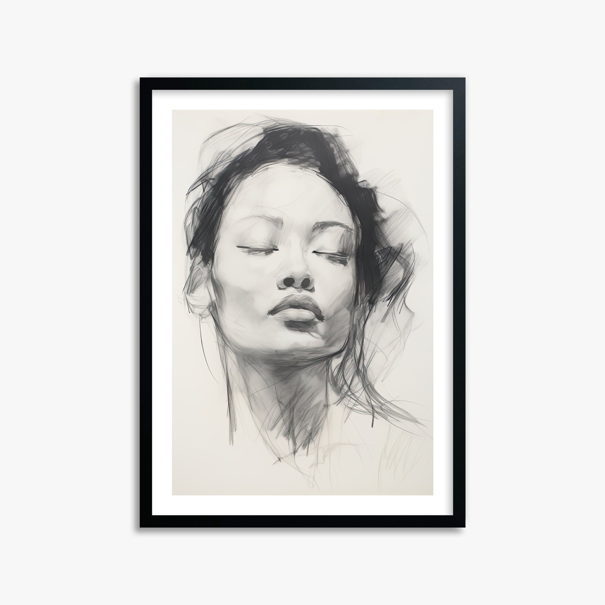 Tranquil Essence, 50x70cm Black Framed Art Reproduction
