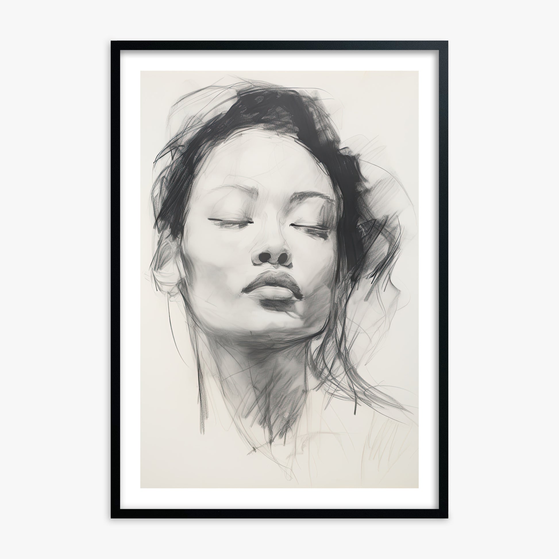 Tranquil Essence, 70x100cm Black Framed Art Reproduction