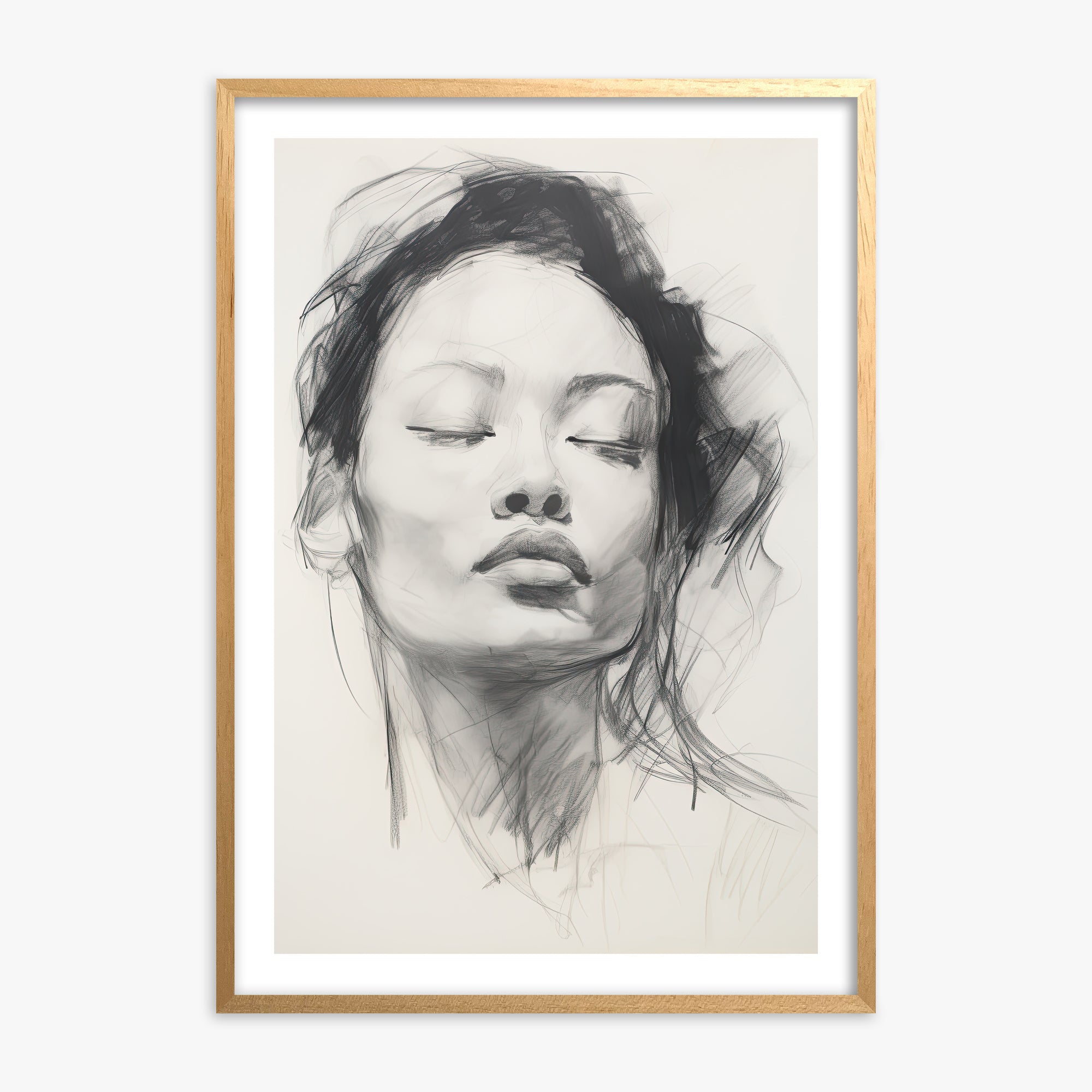 Tranquil Essence, 70x100cm Oak Framed Art Reproduction