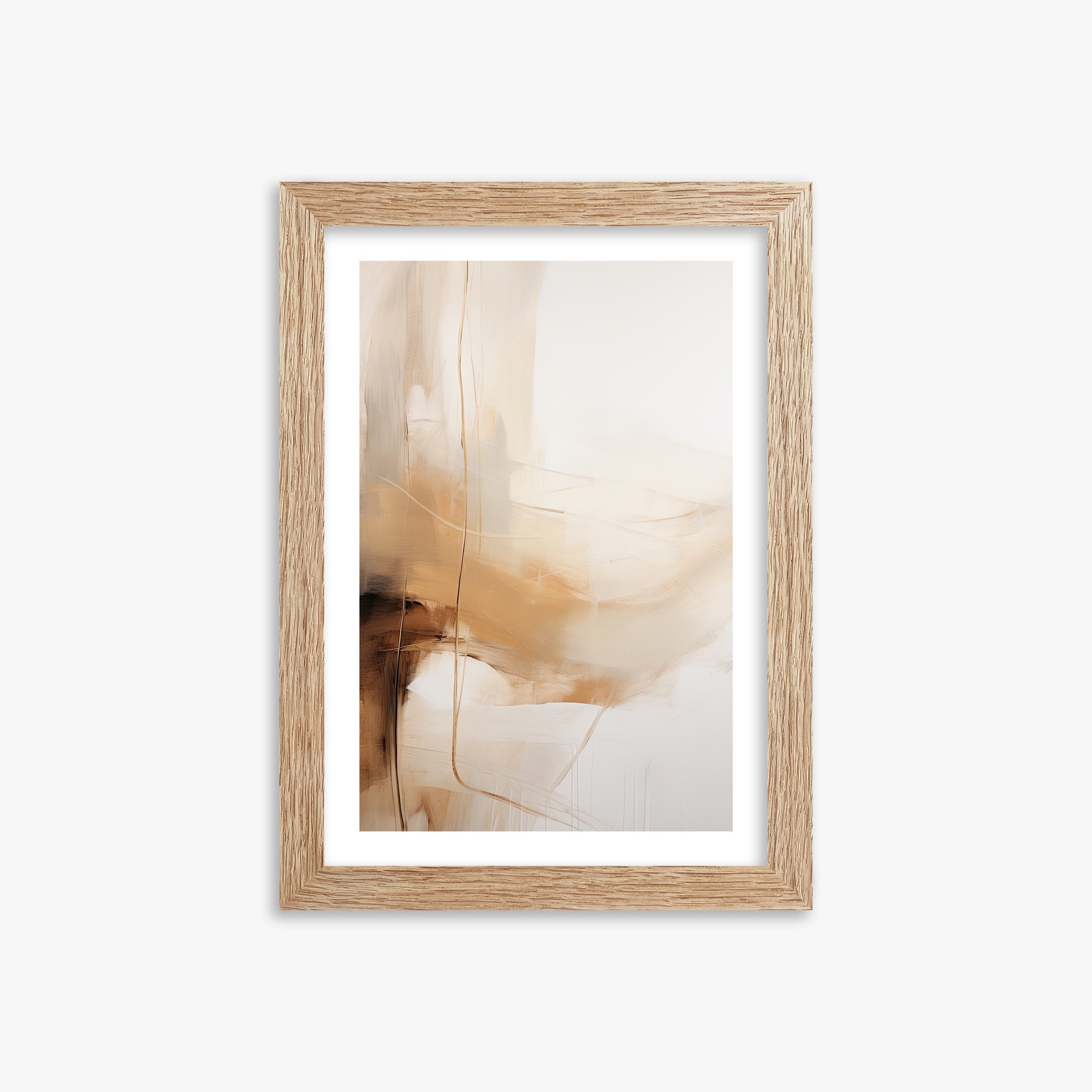 Whispered Sands, 21x30cm Framed Art Reproduction With Raw Oak Frame