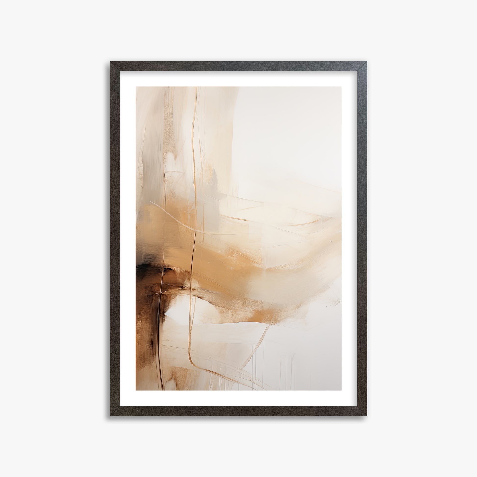 Whispered Sands, 50x70cm Framed Art Reproduction With Espresso Frame