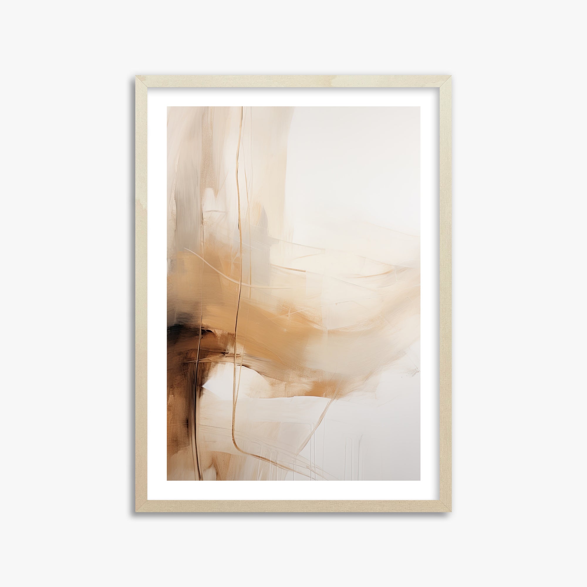 Whispered Sands, 50x70cm Framed Art Reproduction With Lime Wood Frame