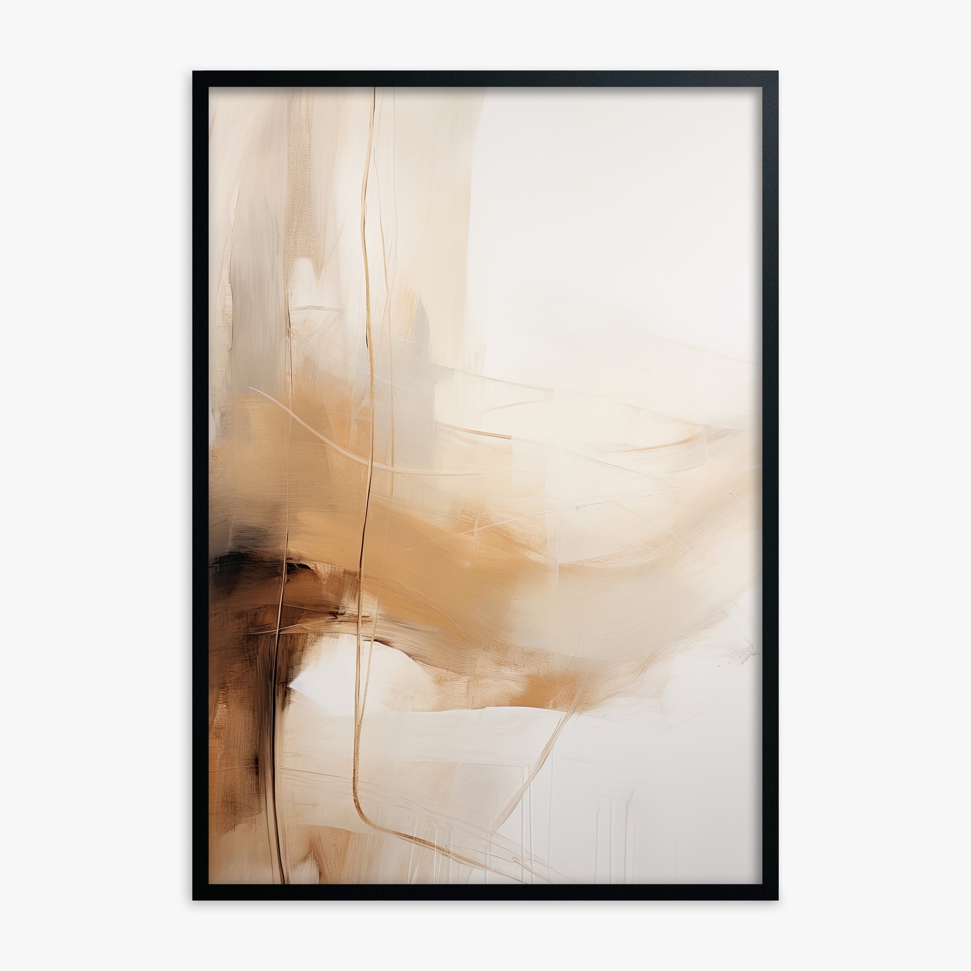 Whispered Sands, Black Framed Poster With Black Frame