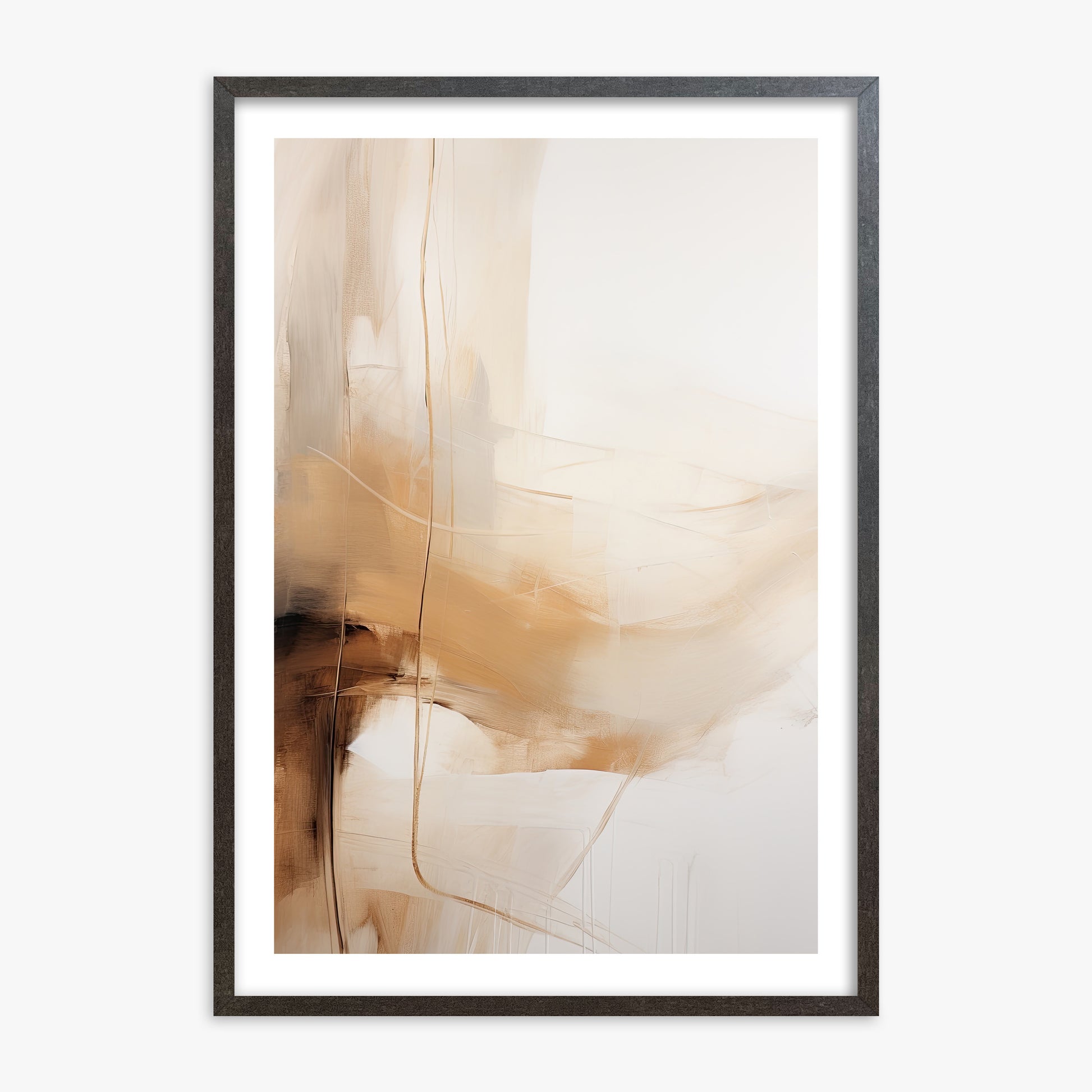 Whispered Sands, 70x100cm Framed Art Reproduction With Espresso Frame