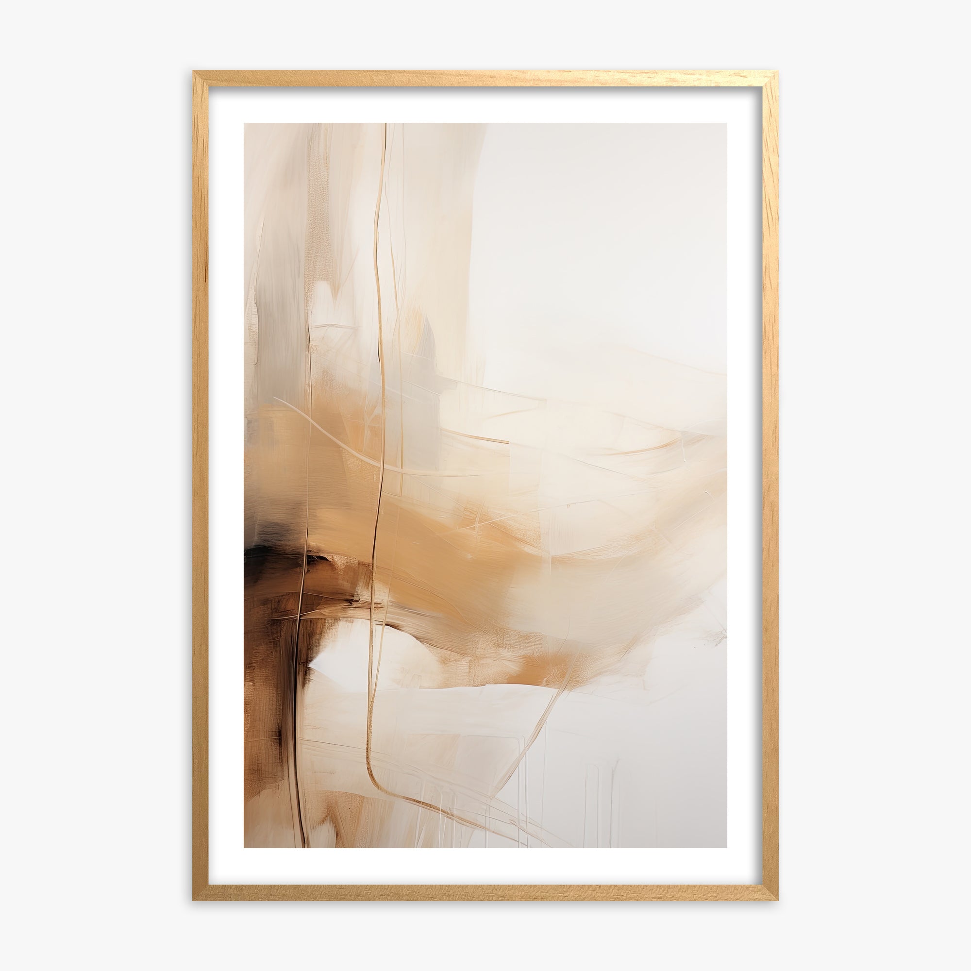 Whispered Sands, Oak Framed Poster With Oak Frame