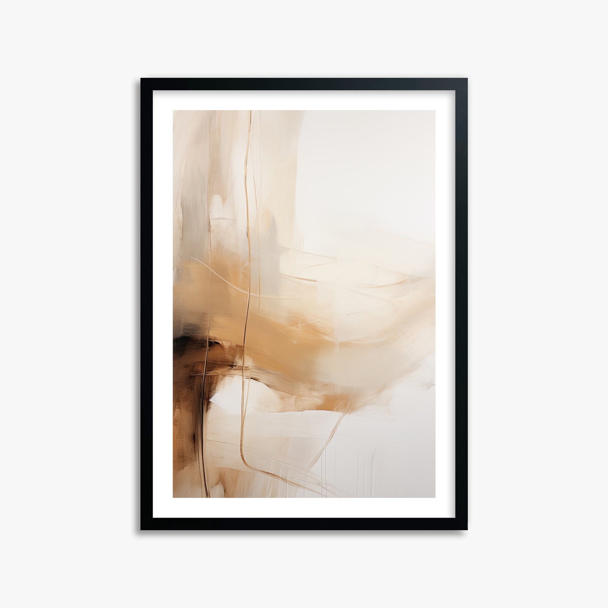 Whispered Sands, 50x70cm Black Framed Art Reproduction