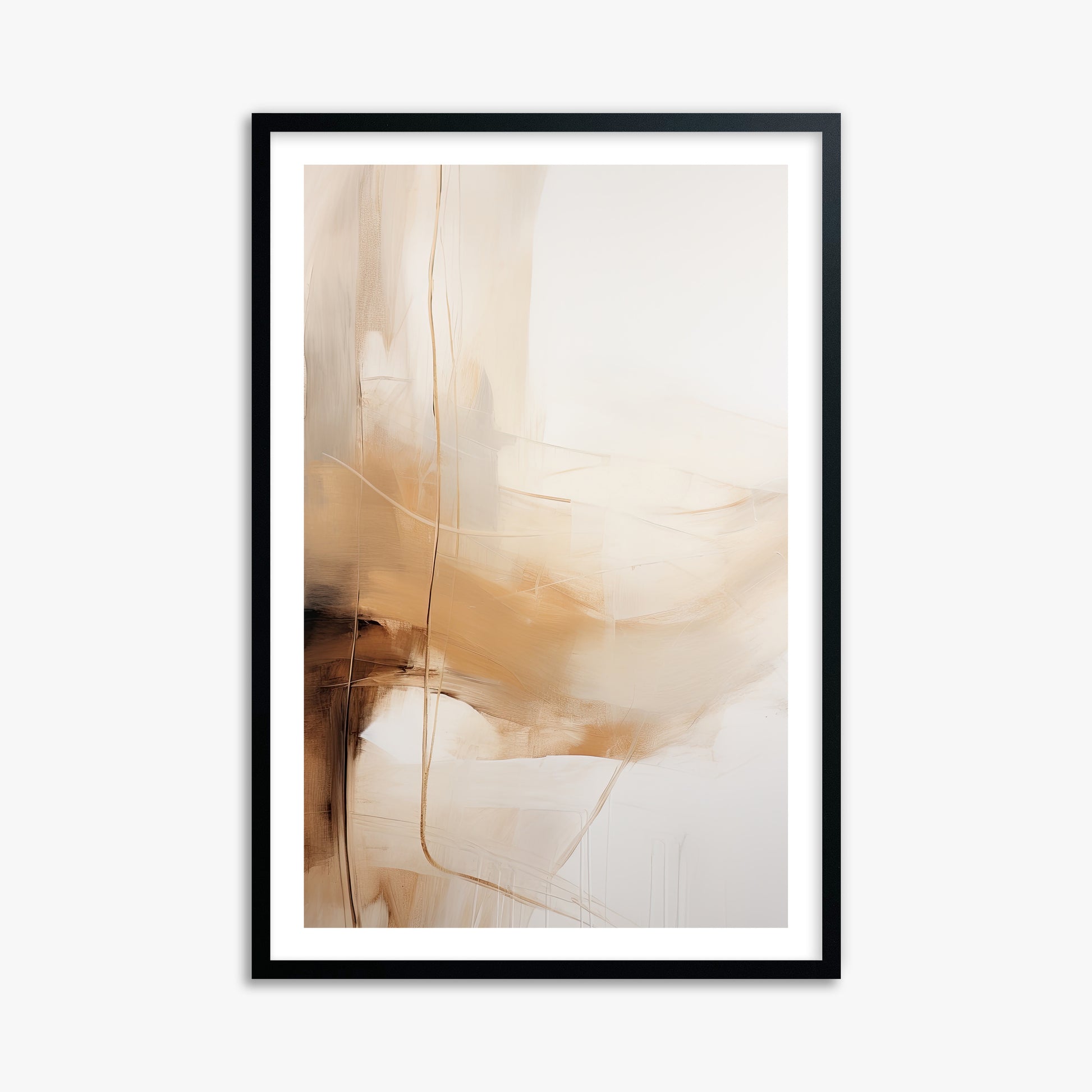 Whispered Sands, 61x91cm Black Framed Art Reproduction