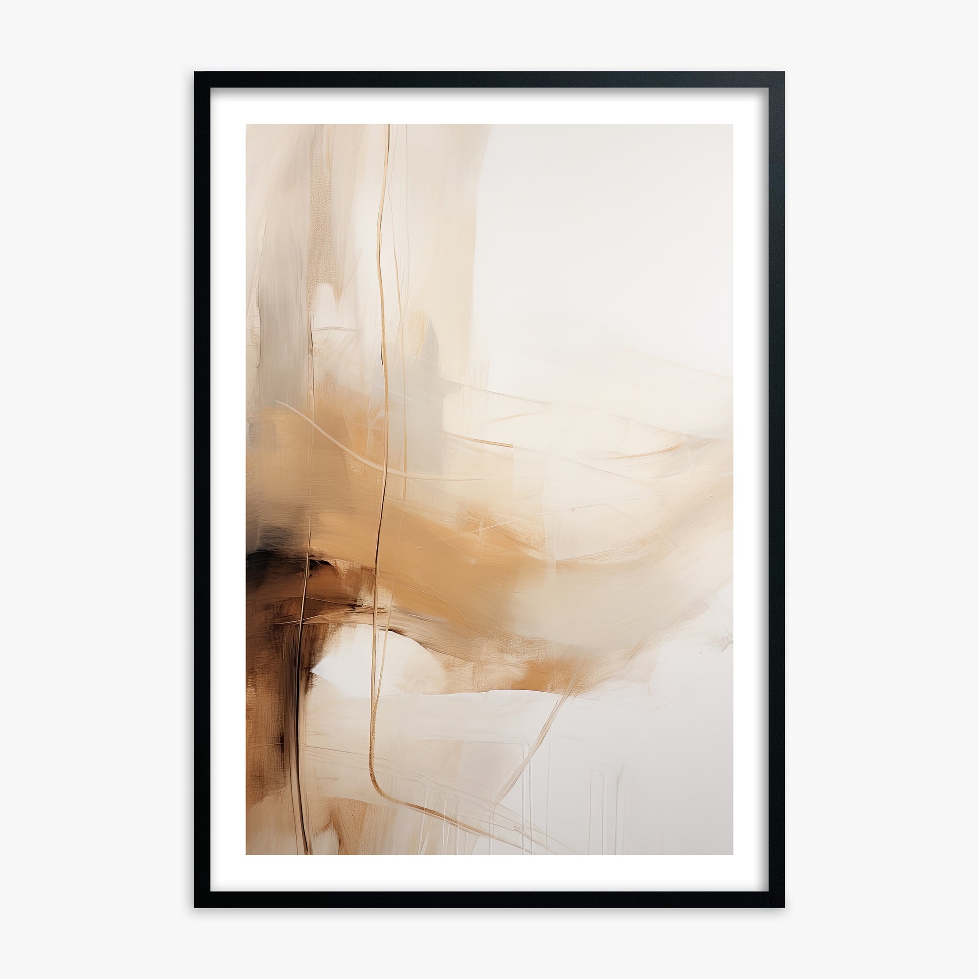 Whispered Sands, 70x100cm Black Framed Art Reproduction