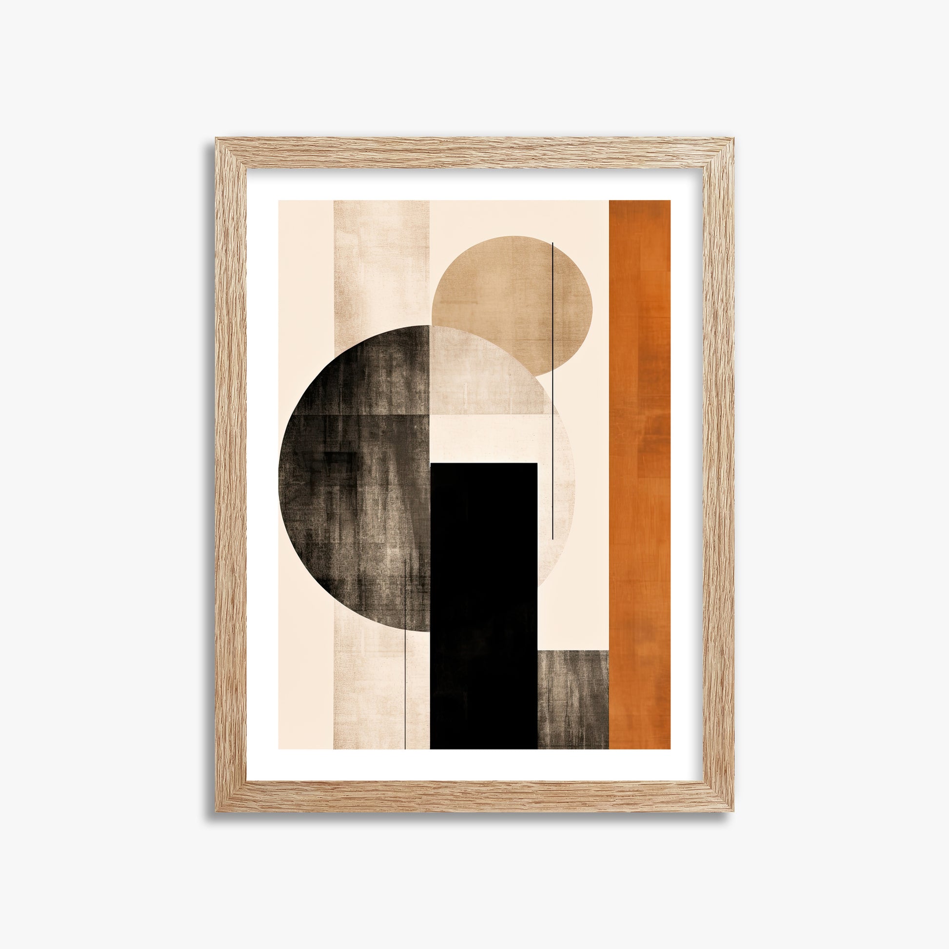 Earth & Sky, 30x40cm Framed Art Reproduction With Raw Oak Frame