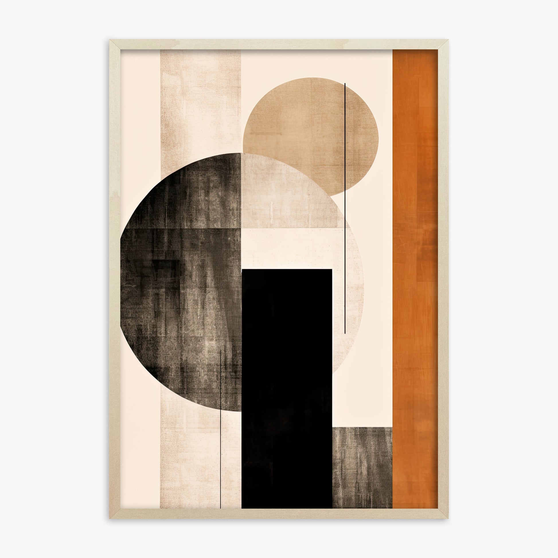 Earth & Sky, 70x100cm Framed Art Reproduction With Lime Wood Frame