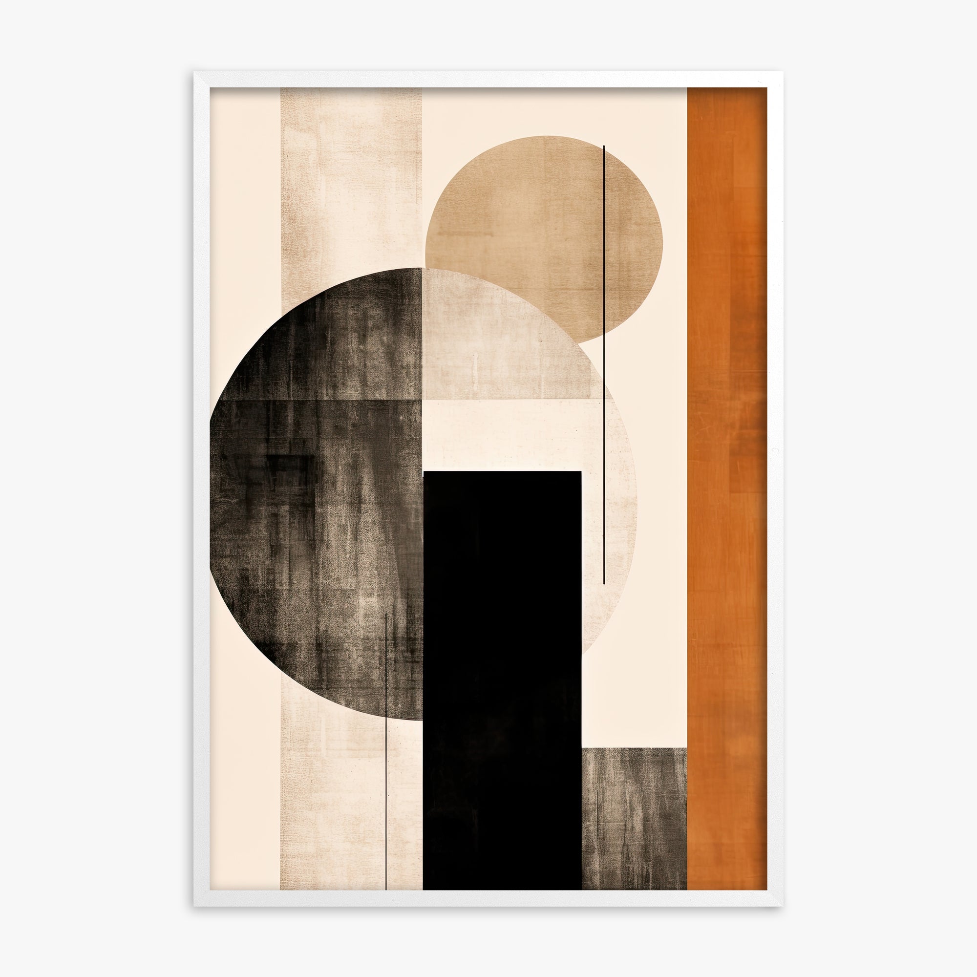 Earth & Sky, White Framed Poster With White Frame