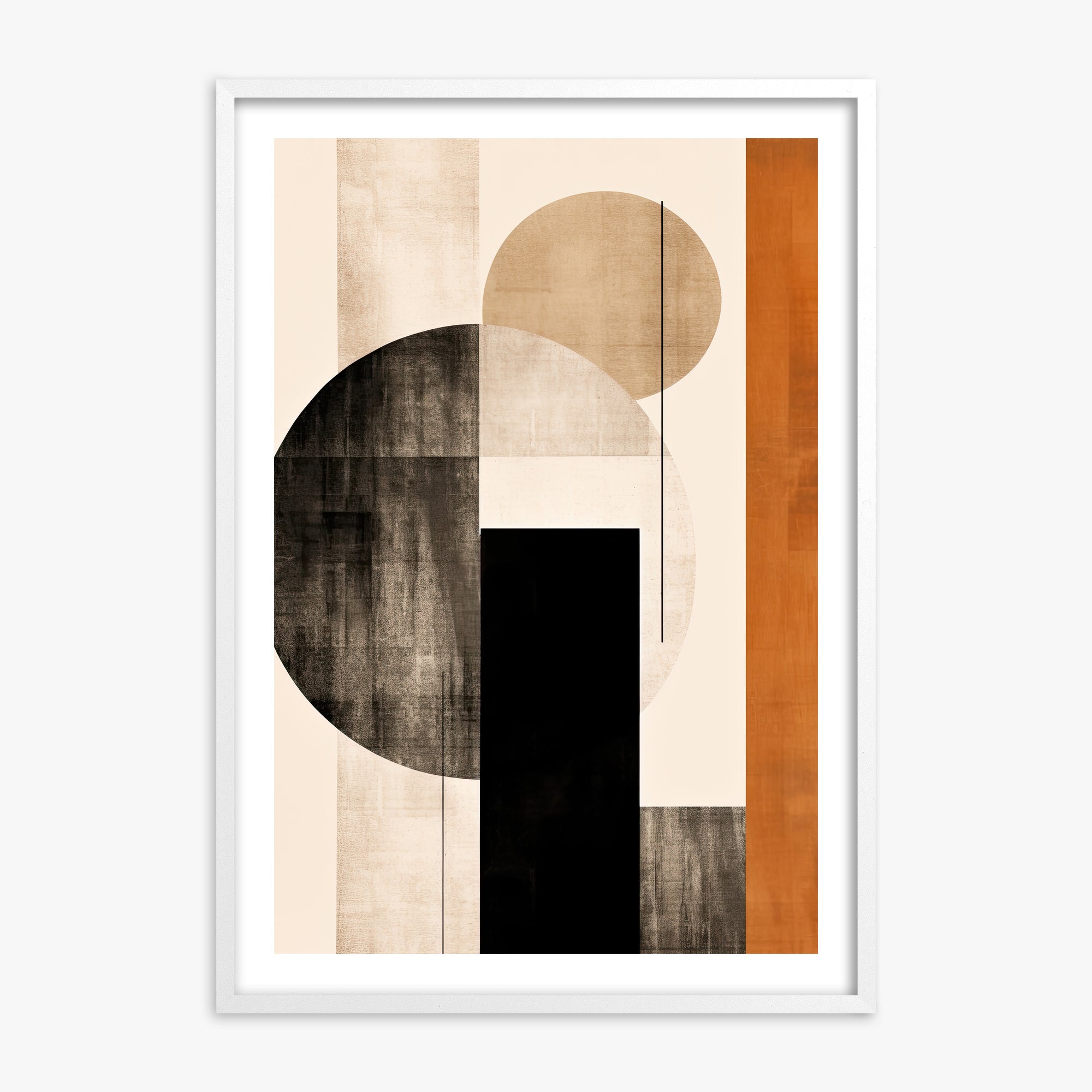 Earth & Sky, White Framed Poster With White Frame