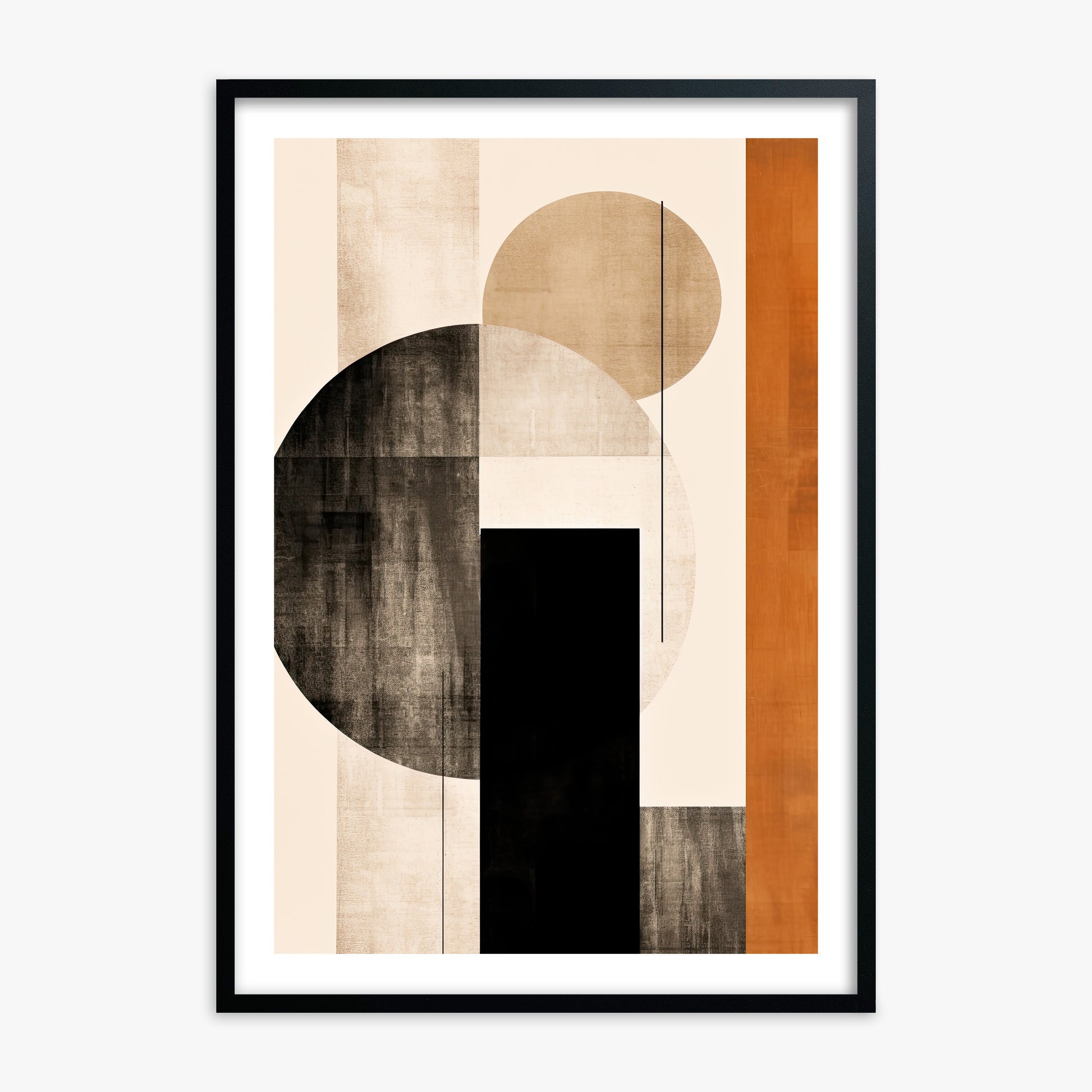 Earth & Sky, 70x100cm Black Framed Art Reproduction