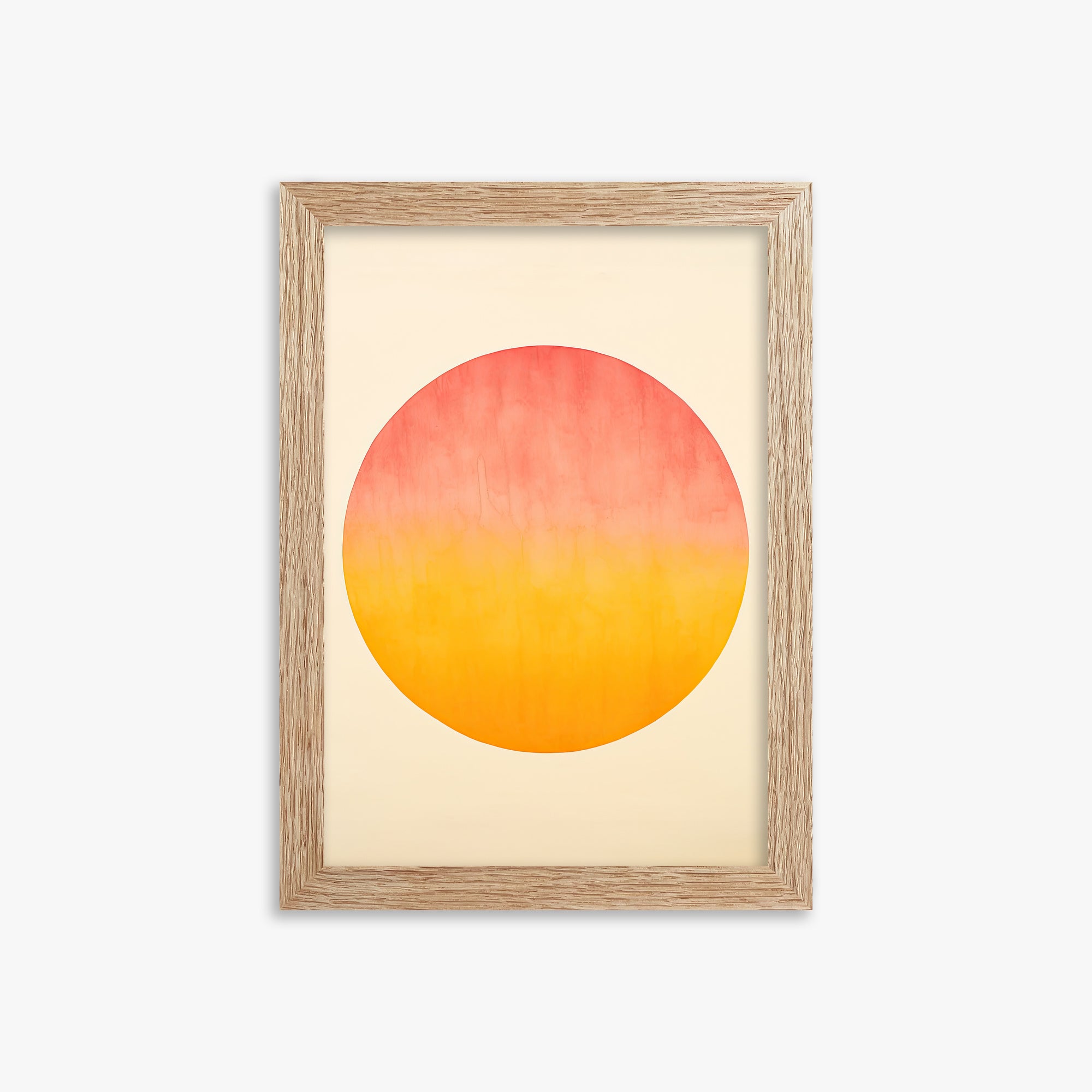 Radiant Horizon, 21x30cm Framed Art Reproduction With Raw Oak Frame