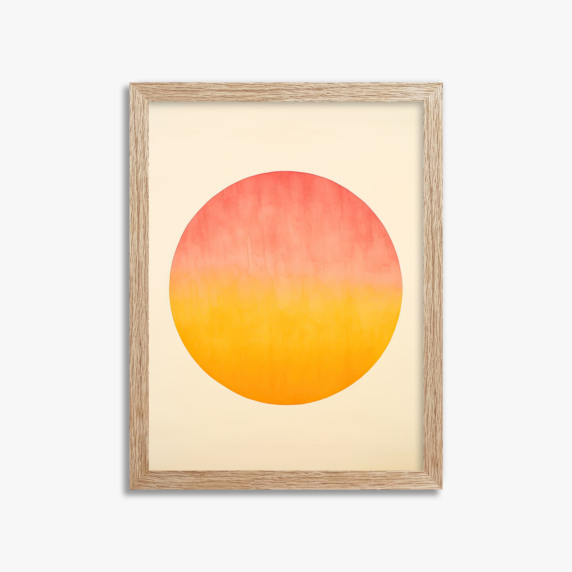 Radiant Horizon, 30x40cm Framed Art Reproduction With Raw Oak Frame