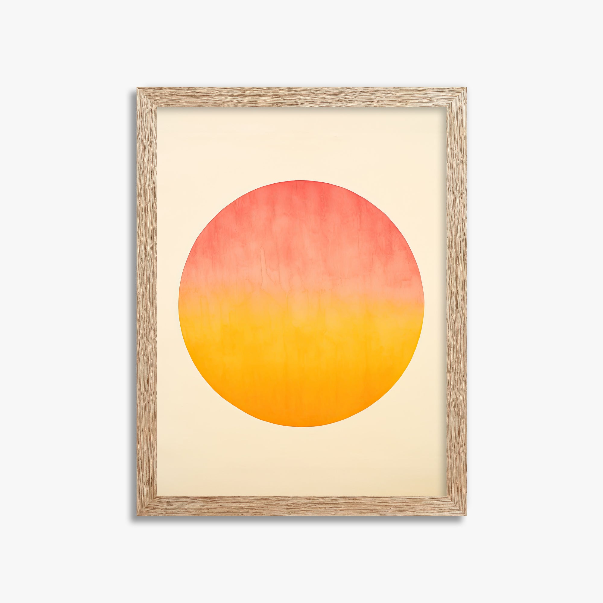 Radiant Horizon, 30x40cm Framed Art Reproduction With Raw Oak Frame