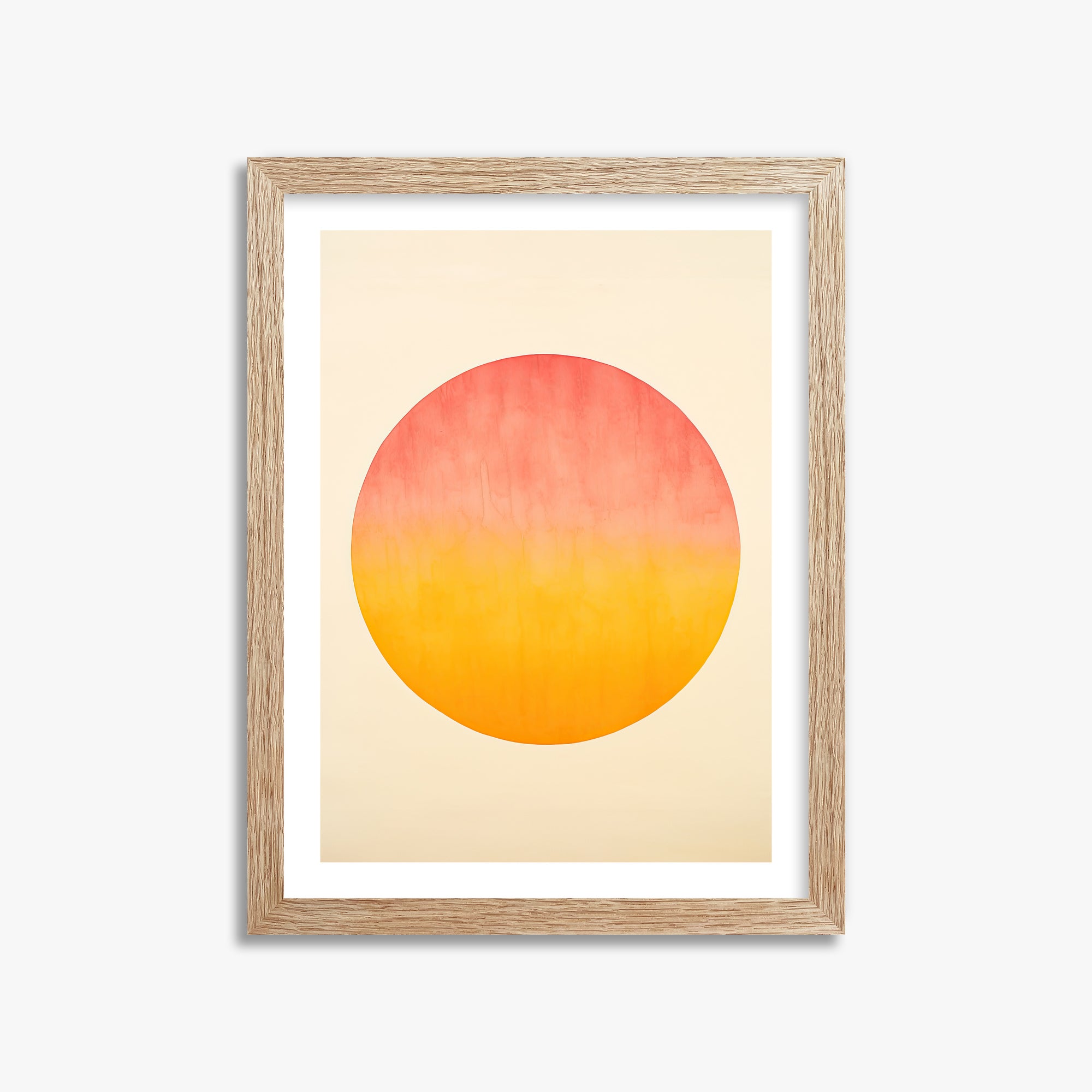 Radiant Horizon, 30x40cm Framed Art Reproduction With Raw Oak Frame