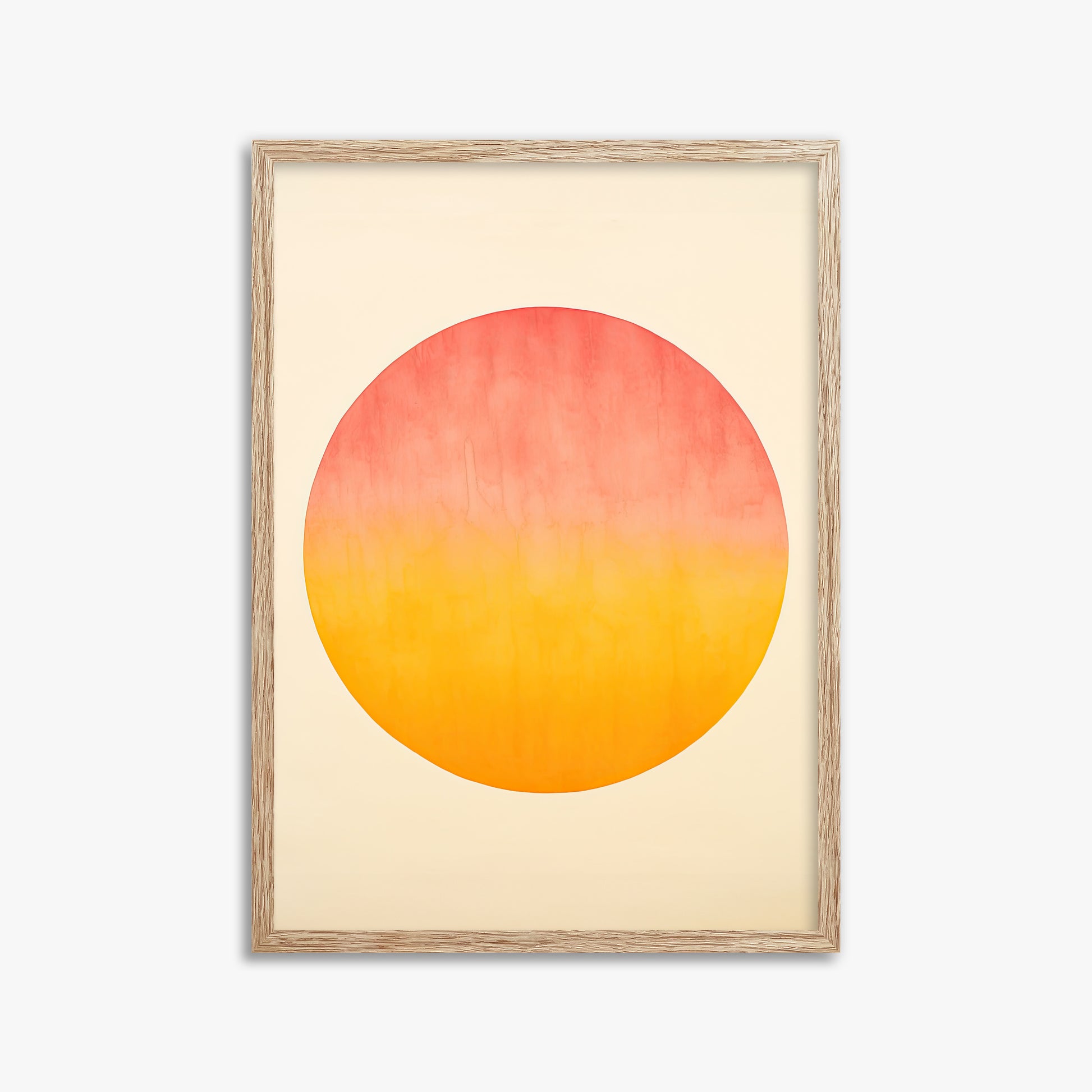 Radiant Horizon, 50x70cm Framed Art Reproduction With Raw Oak Frame