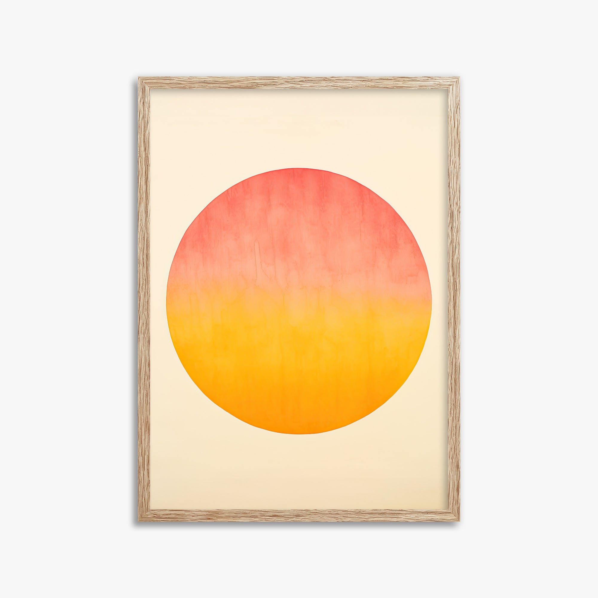 Radiant Horizon, 50x70cm Framed Art Reproduction With Raw Oak Frame