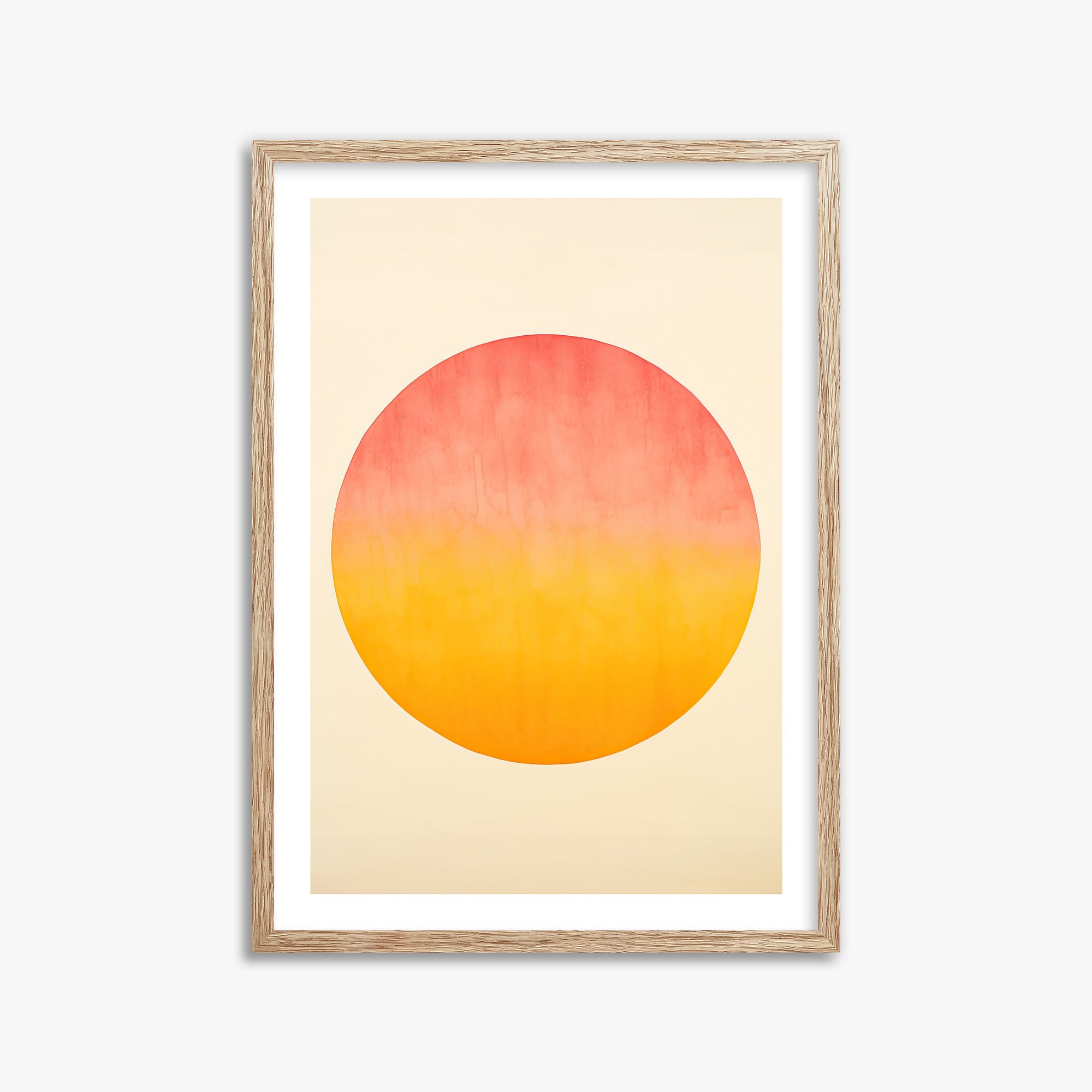 Radiant Horizon, 50x70cm Framed Art Reproduction With Raw Oak Frame