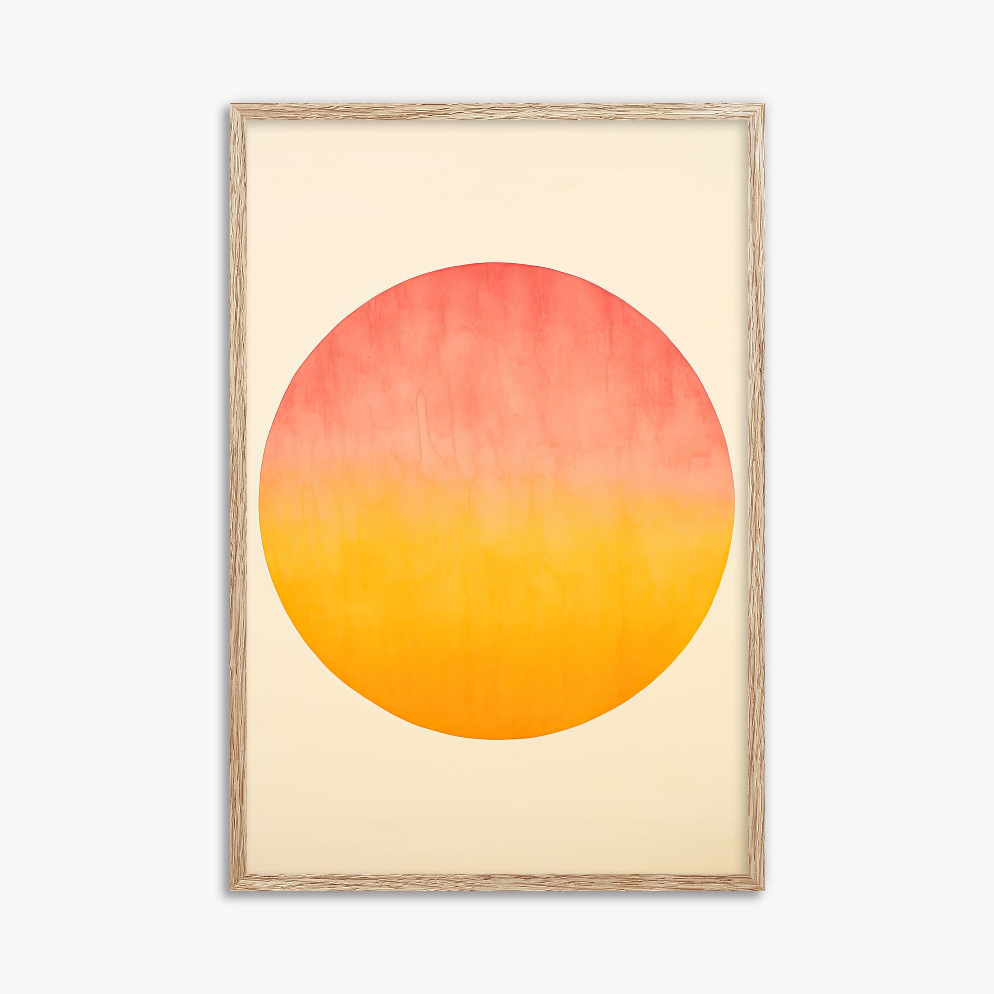 Radiant Horizon, 61x91cm Framed Art Reproduction With Raw Oak Frame
