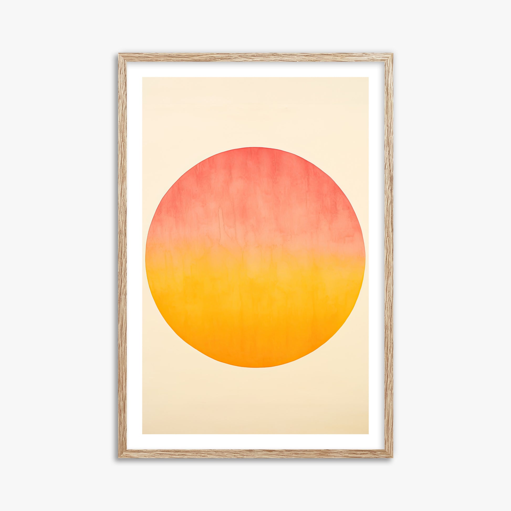Radiant Horizon, 61x91cm Framed Art Reproduction With Raw Oak Frame