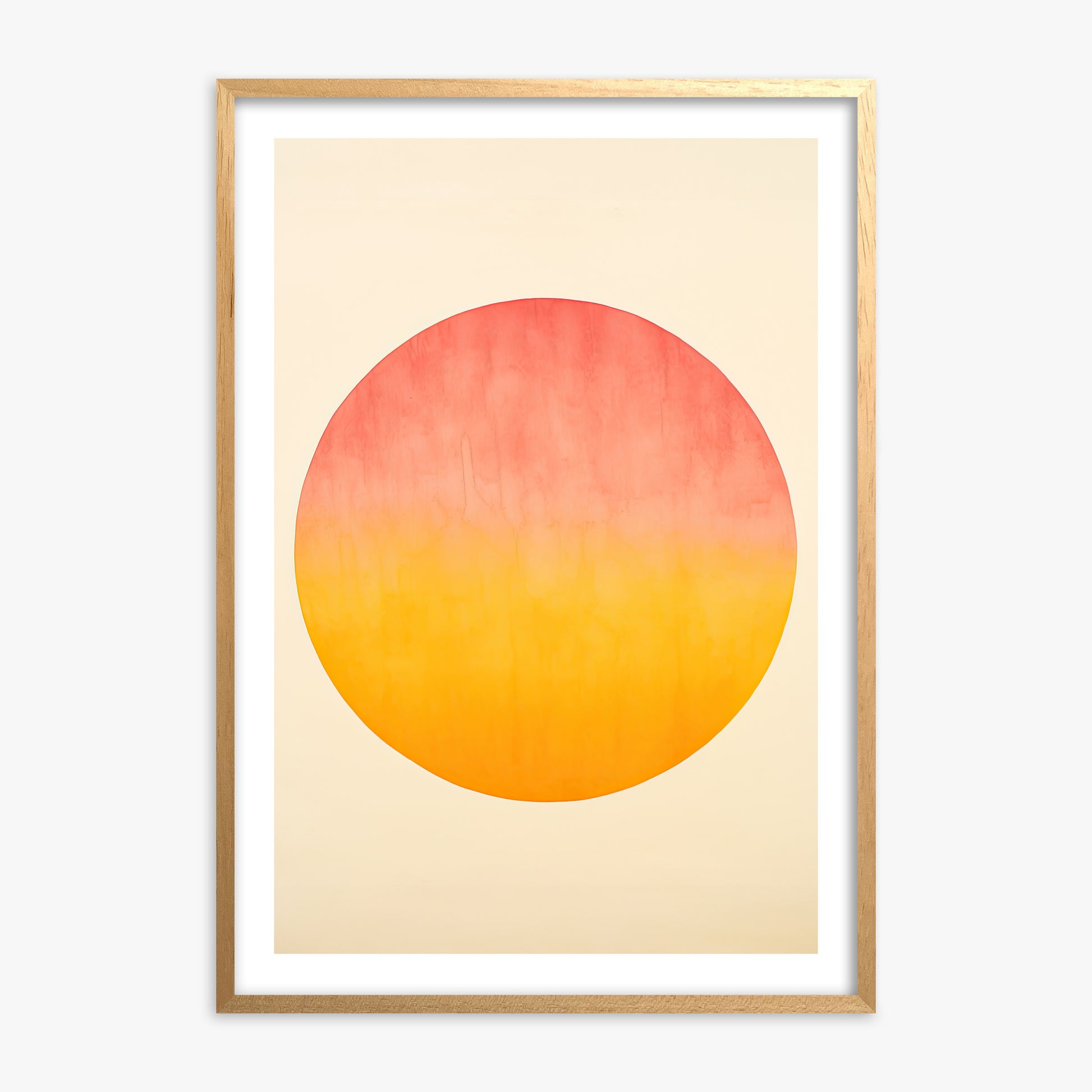 Radiant Horizon, Oak Framed Poster With Oak Frame