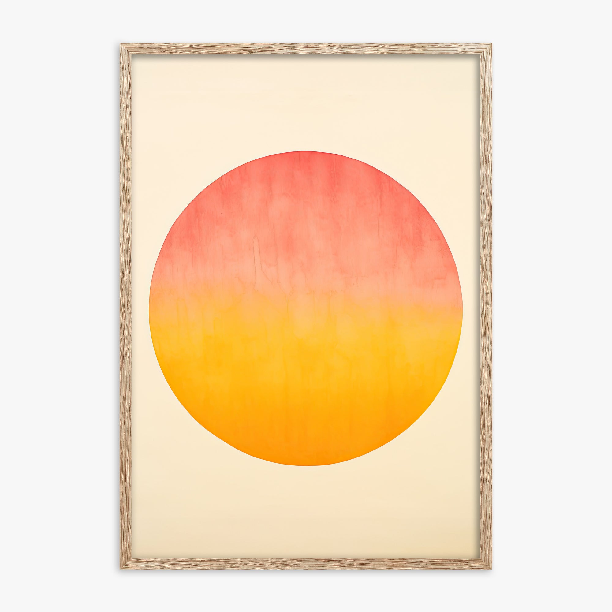 Radiant Horizon, 70x100cm Framed Art Reproduction With Raw Oak Frame