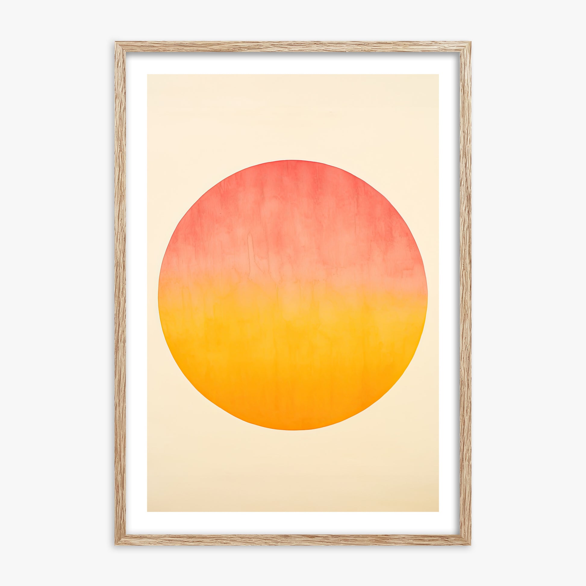Radiant Horizon, 70x100cm Framed Art Reproduction With Raw Oak Frame