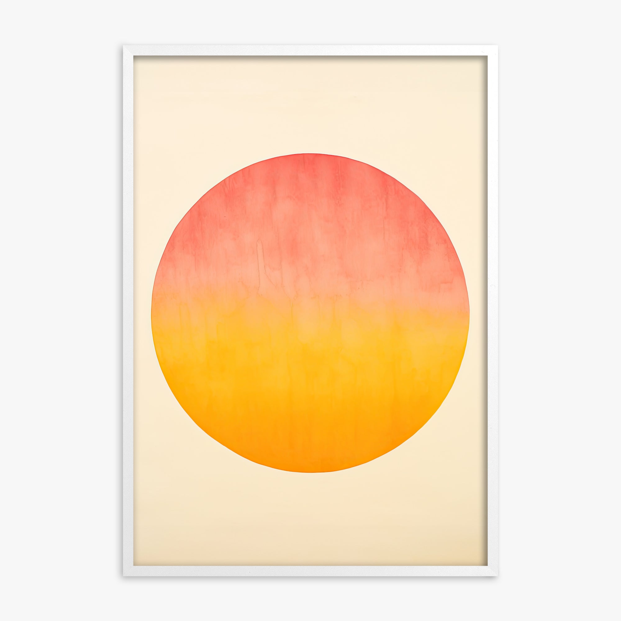 Radiant Horizon, White Framed Poster With White Frame