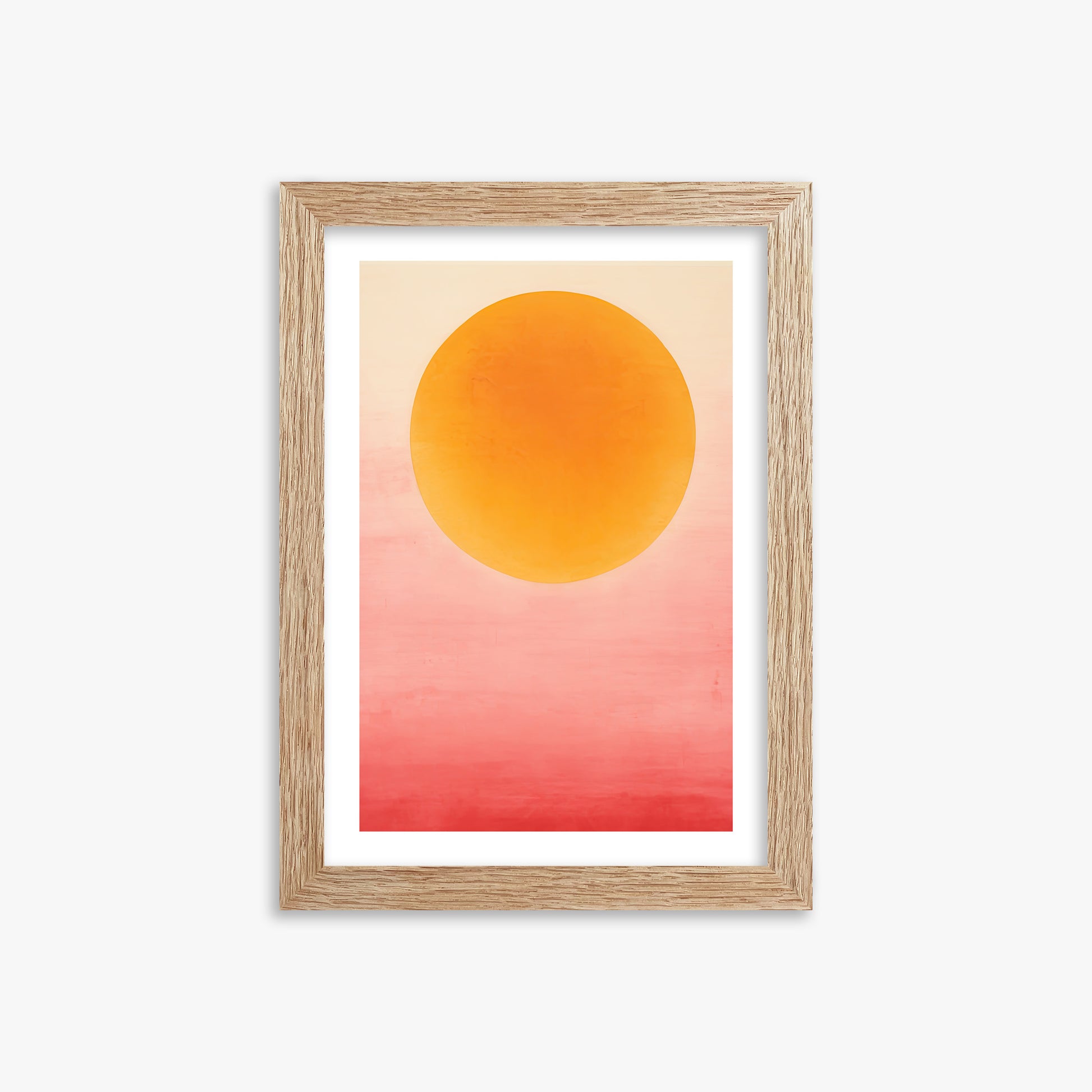 Solar Flare, 21x30cm Framed Art Reproduction With Raw Oak Frame