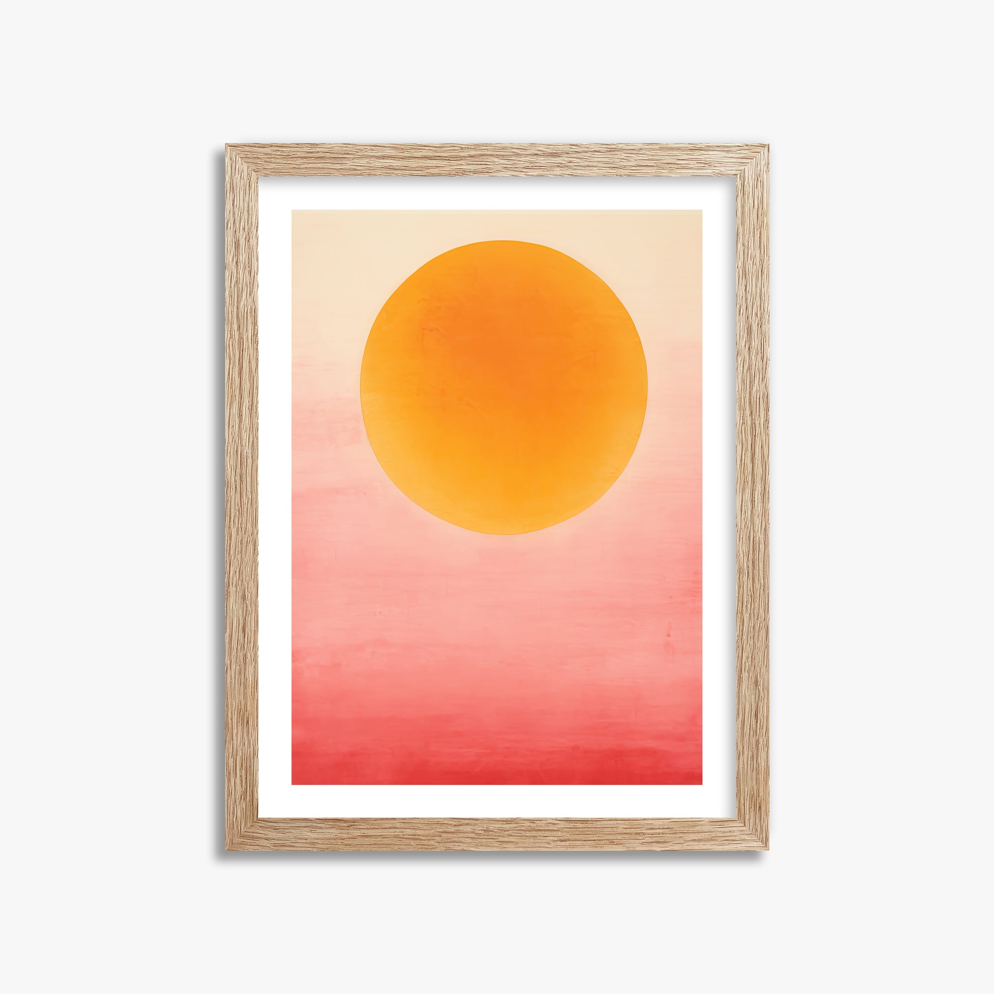 Solar Flare, 30x40cm Framed Art Reproduction With Raw Oak Frame